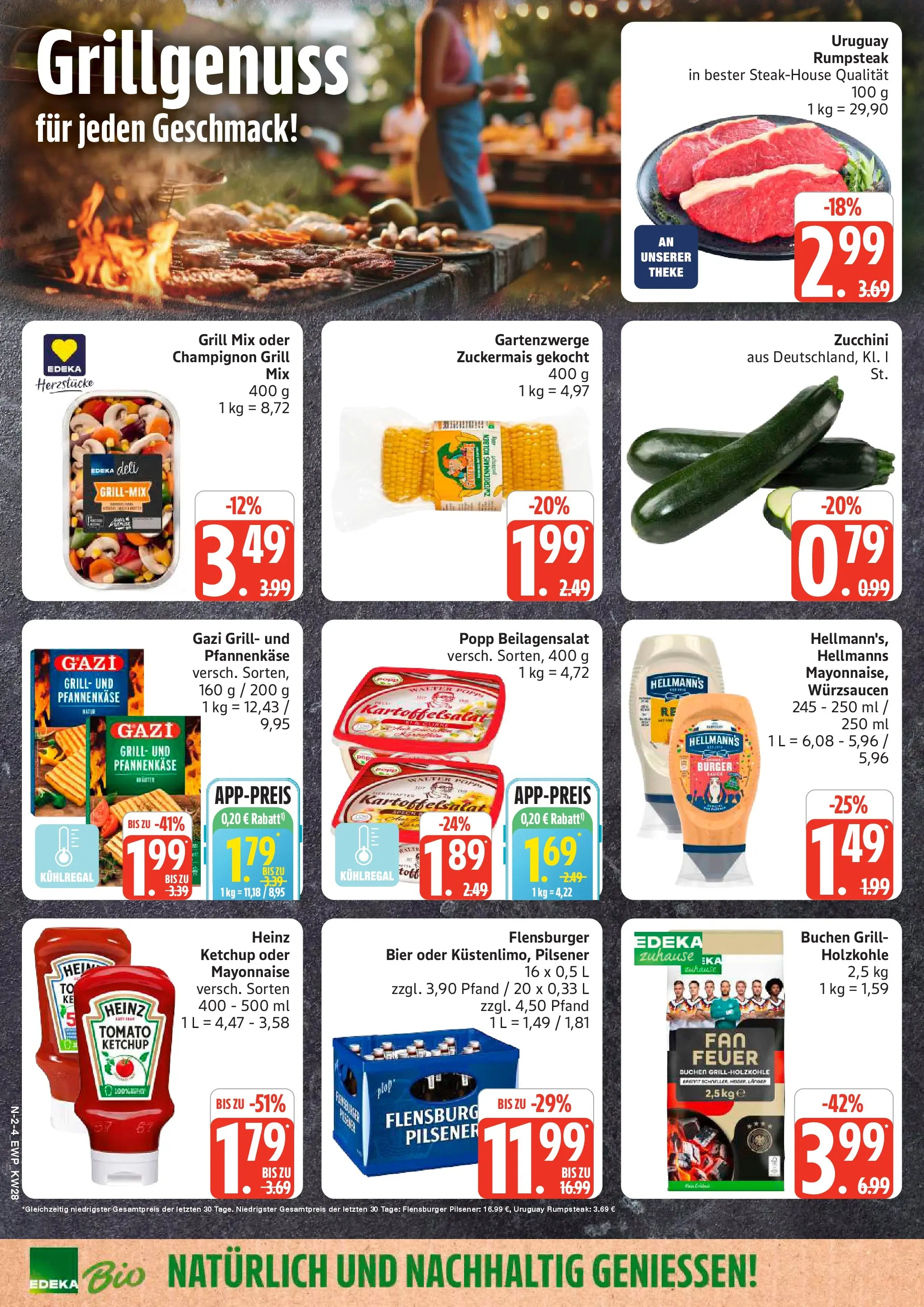 Edeka prospekt Rostock (ab 06.07.2026) » Angebote Online | Seite: 2 | Produkte: Rumpsteak, Bier, Burger, Flensburger