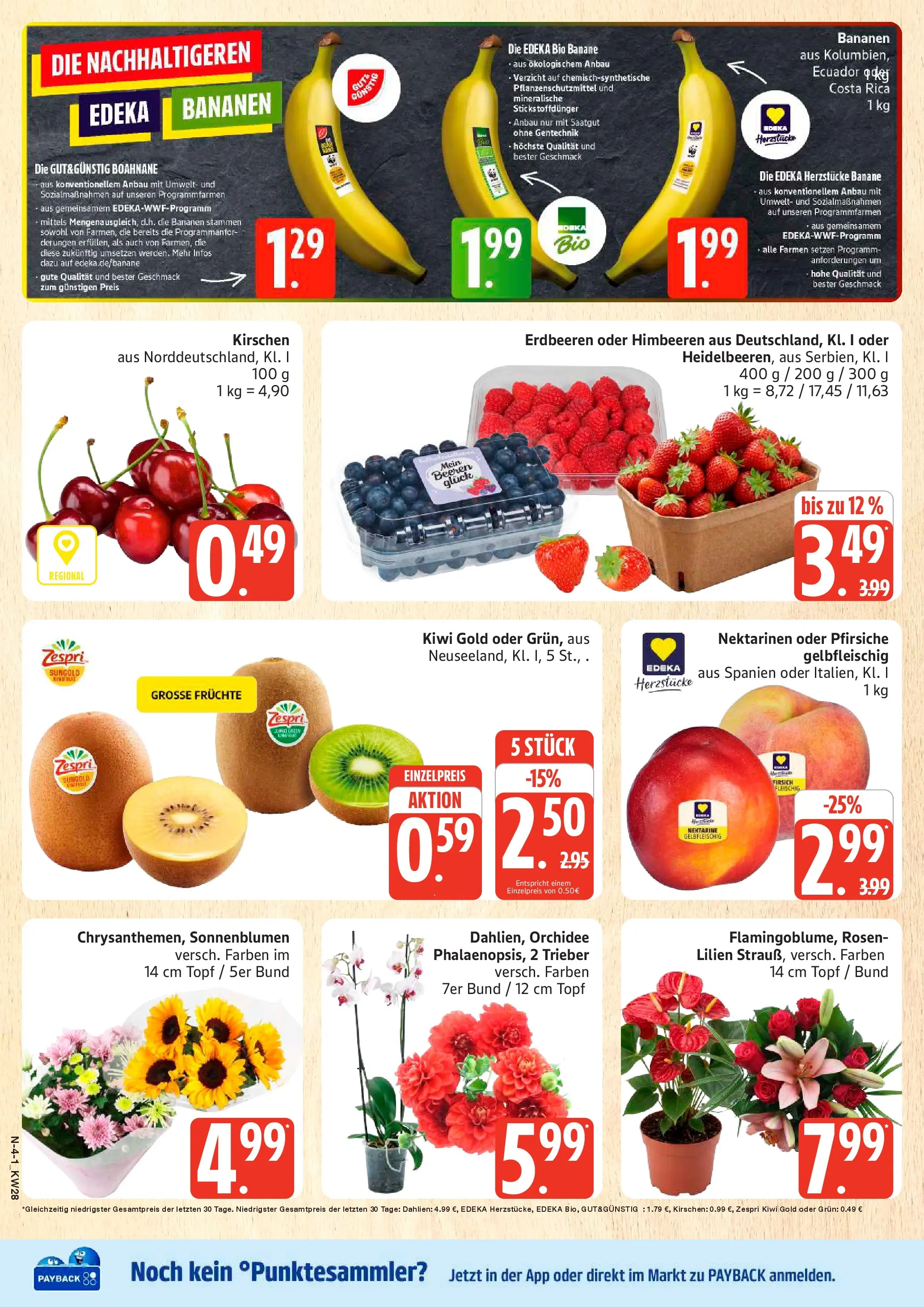 Marktkauf Prospekt Buxtehude (ab 06.07.2026) » Angebote online | Seite: 4 | Produkte: Himbeeren, Nektarinen, Bananen, Kiwi