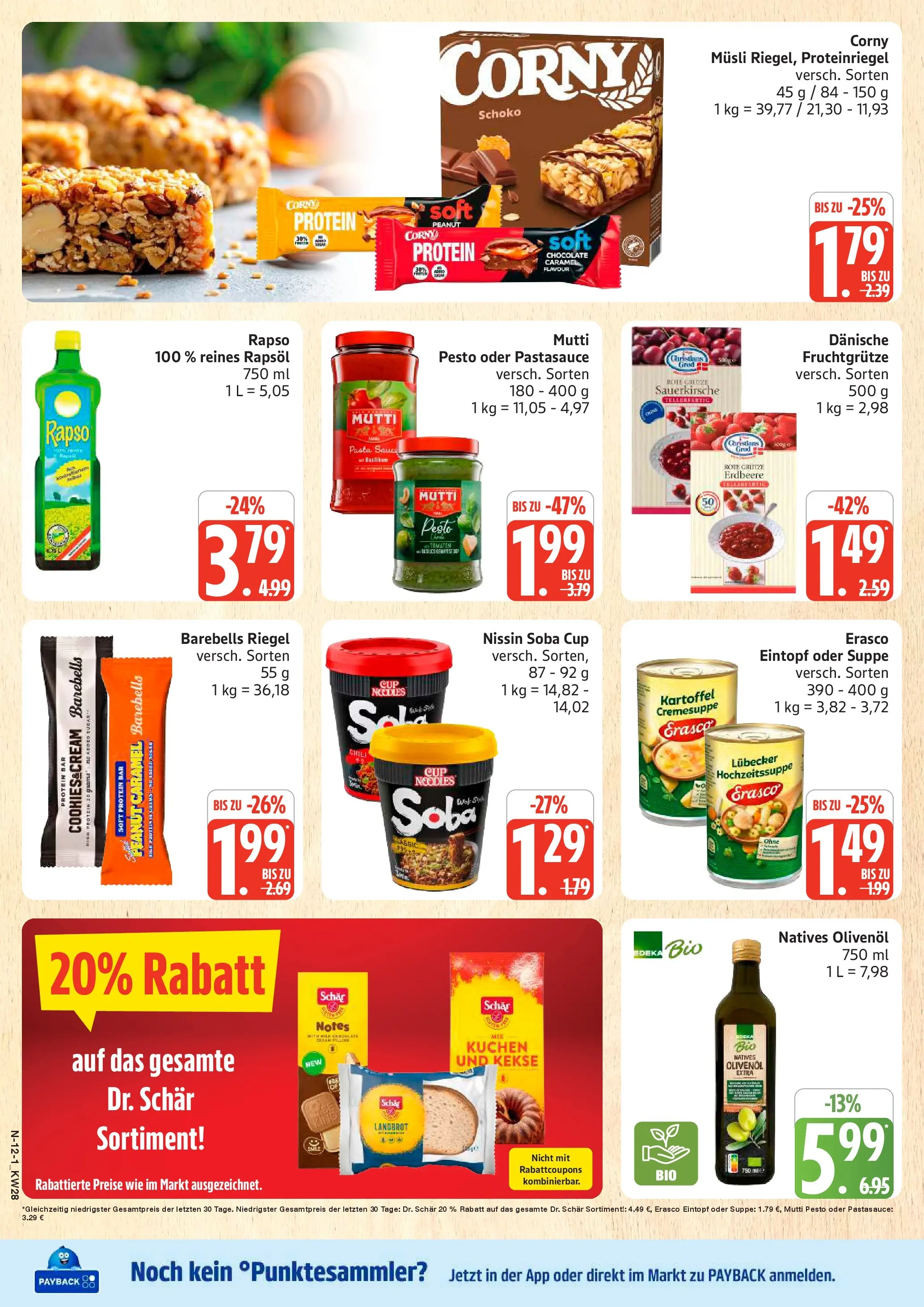 Marktkauf Prospekt Buxtehude (ab 06.07.2026) » Angebote online | Seite: 12 | Produkte: Musli, Rapsöl, Pasta, Erasco