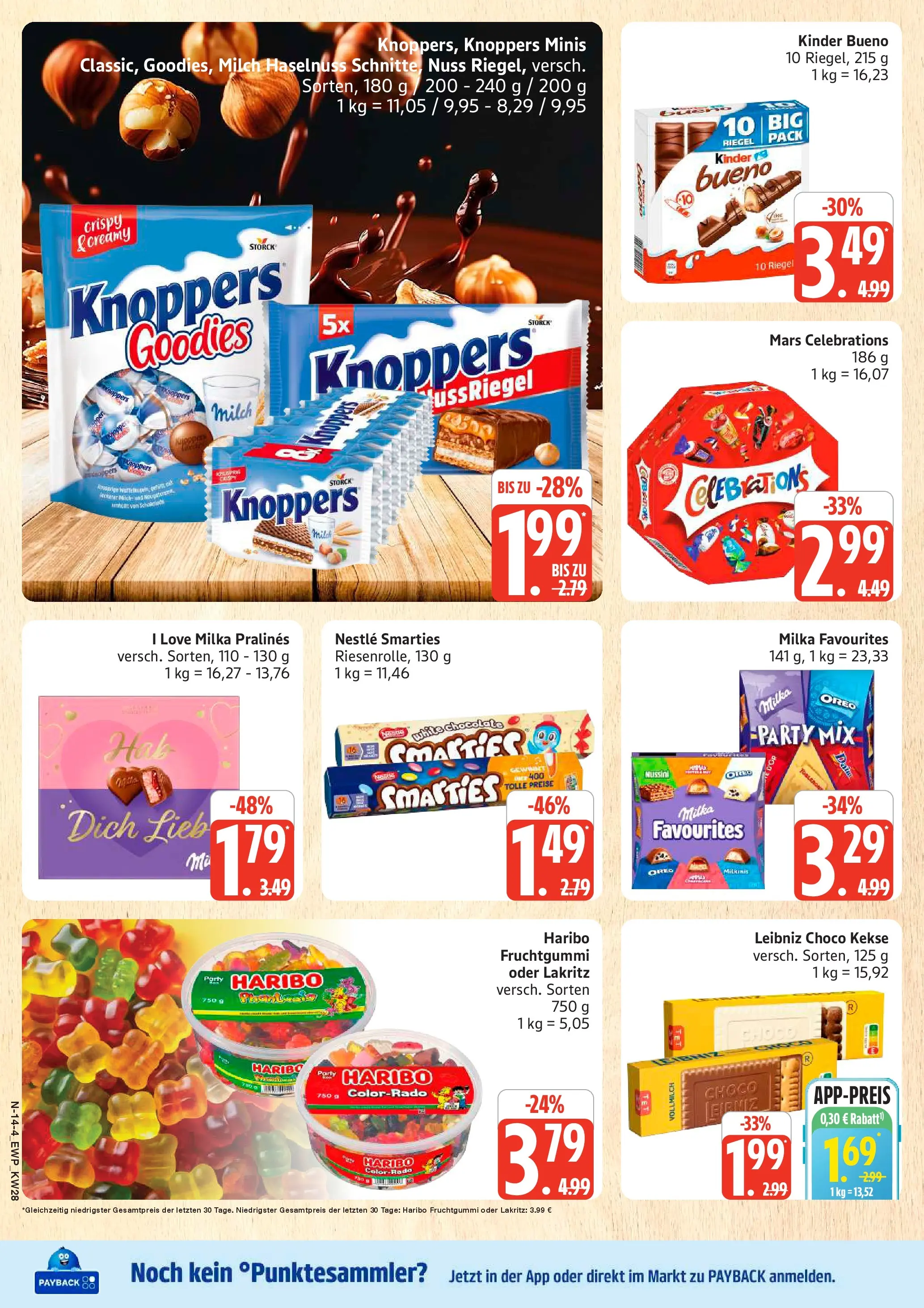 Edeka prospekt Rostock (ab 06.07.2026) » Angebote Online | Seite: 14 | Produkte: Milch, Celebrations, Knoppers, Kekse