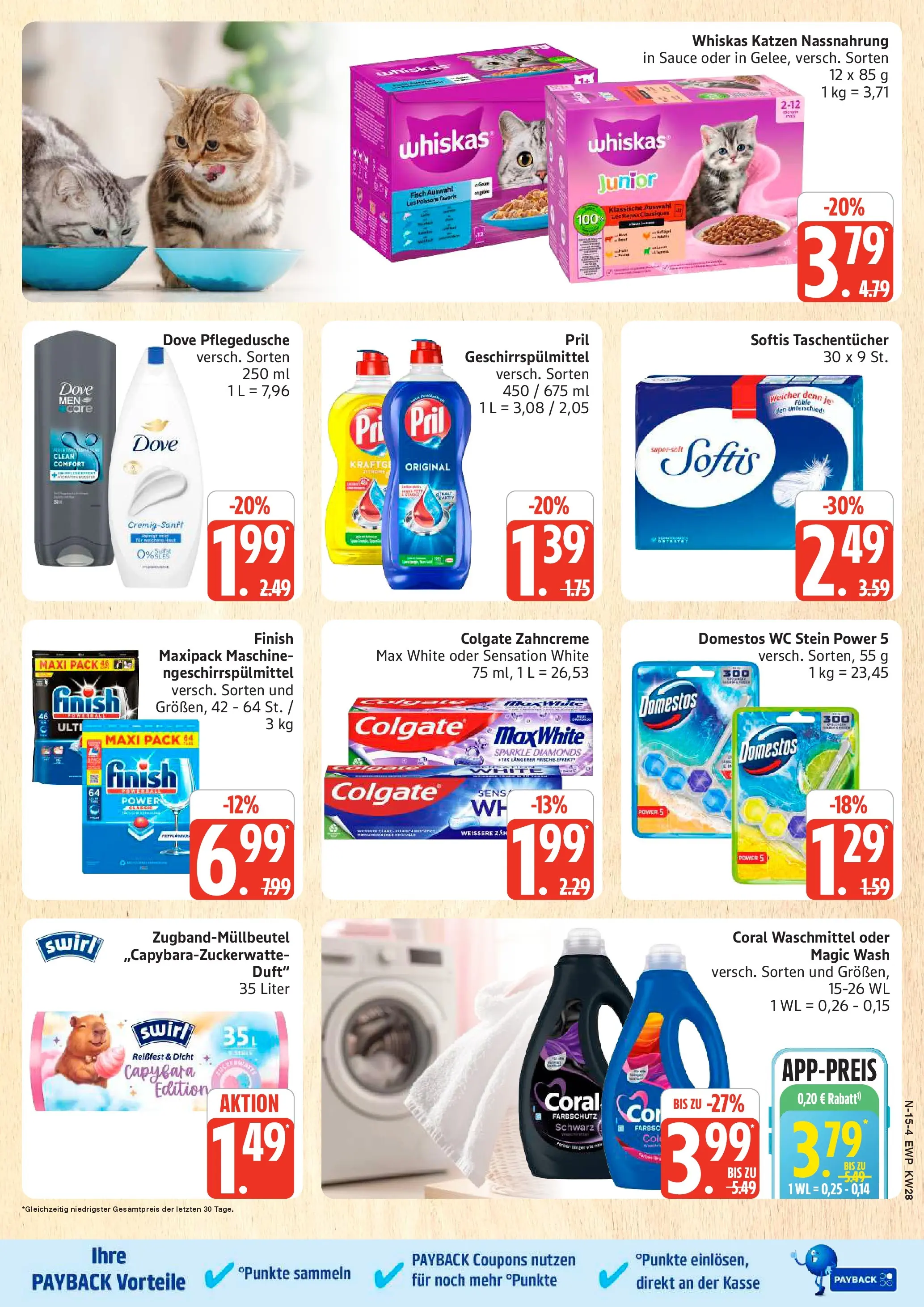 Edeka prospekt Rostock (ab 06.07.2026) » Angebote Online | Seite: 15 | Produkte: Coral, Duft, Geschirrspülmittel, WC Stein