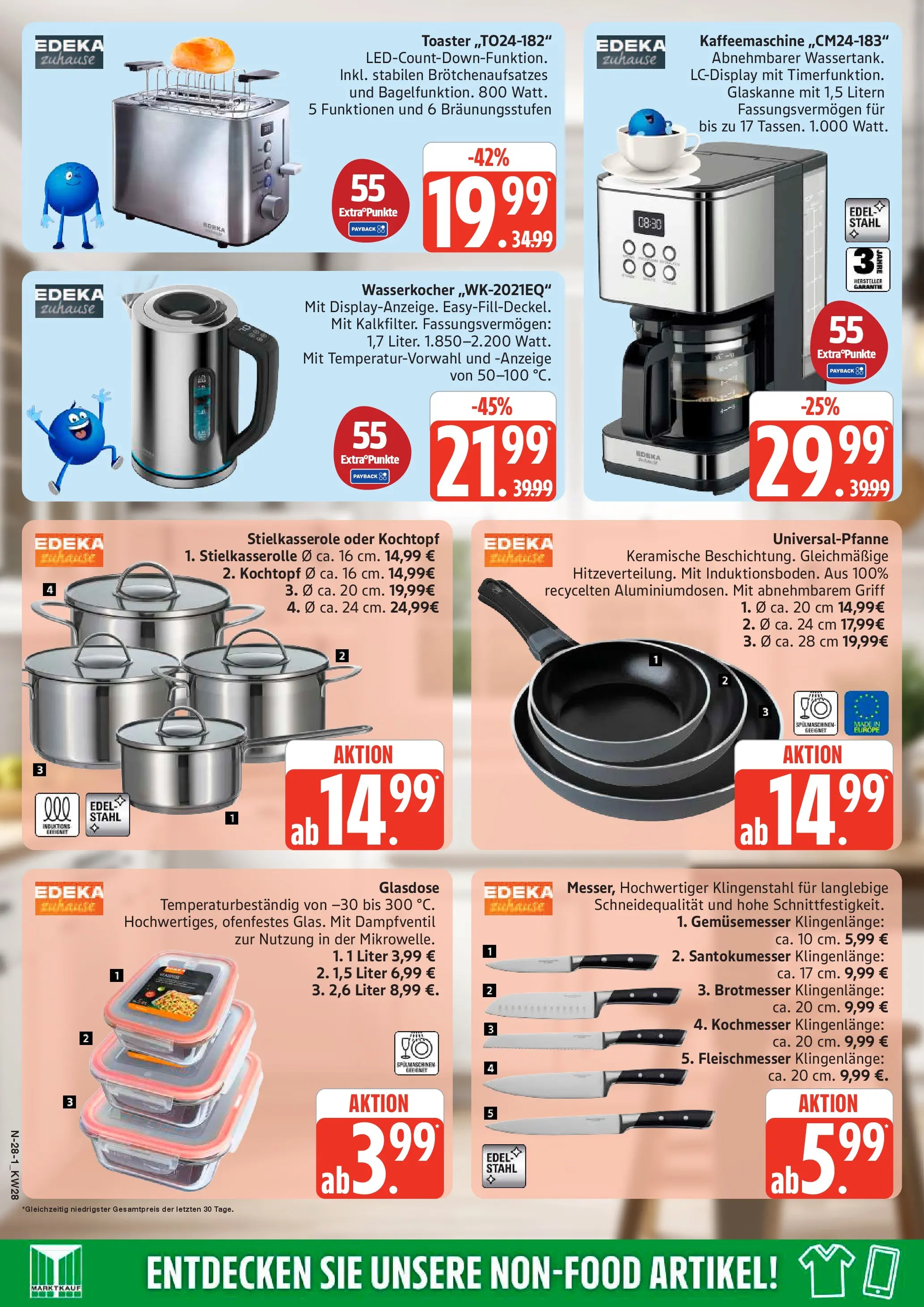 Marktkauf Prospekt Buxtehude (ab 06.07.2026) » Angebote online | Seite: 28 | Produkte: Kaffeemaschine, Wasserkocher, Toaster
