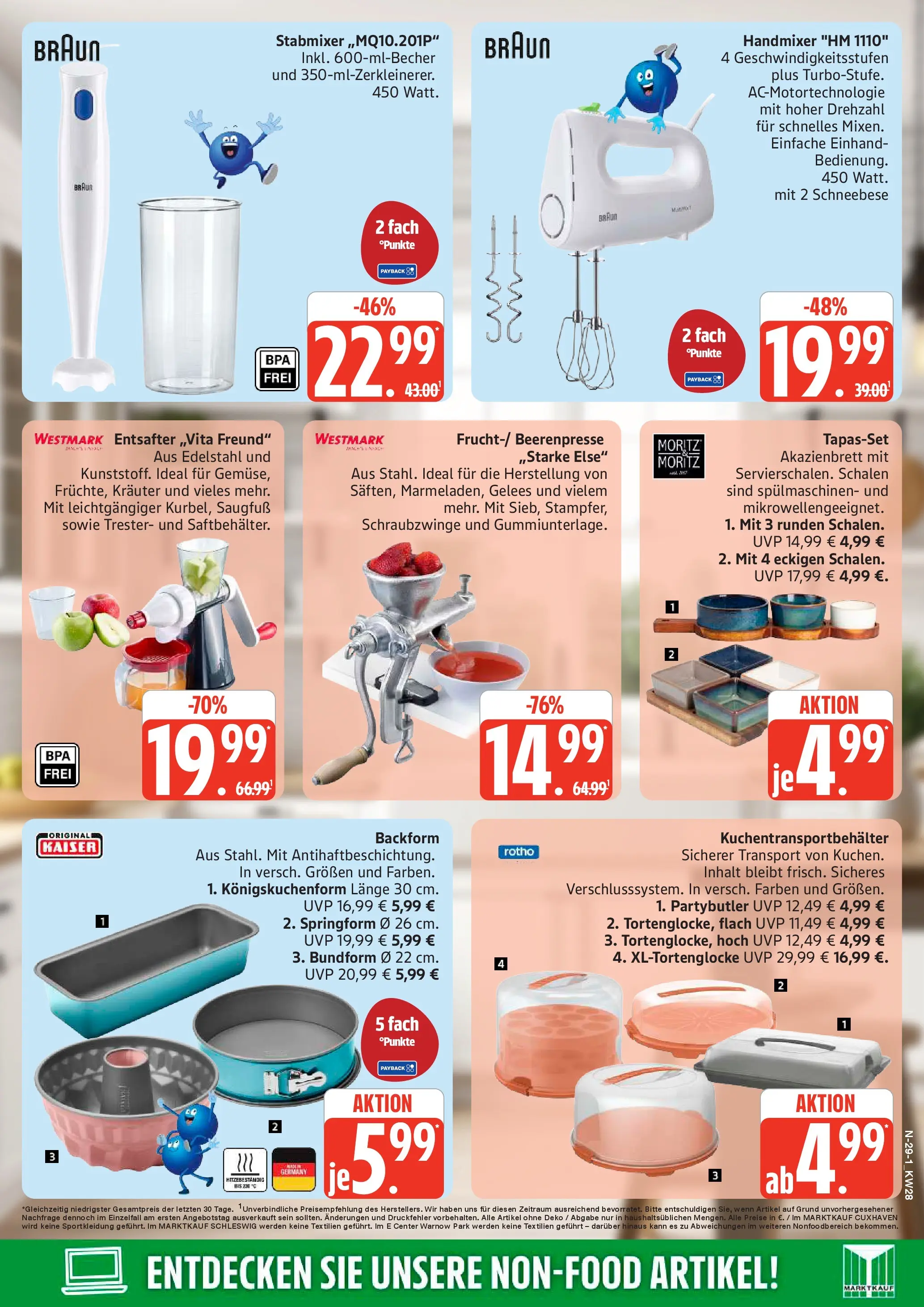 Marktkauf Prospekt Buxtehude (ab 06.07.2026) » Angebote online | Seite: 29 | Produkte: Entsafter, Handmixer, Stabmixer