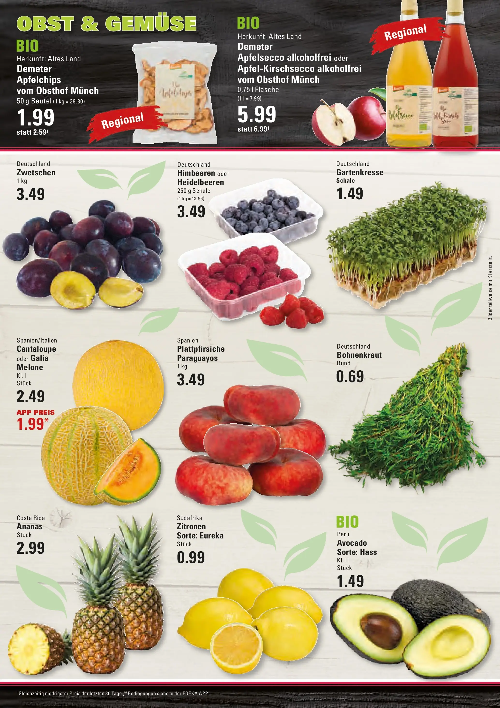 Edeka prospekt Hamburg (ab 06.07.2026) » Angebote Online | Seite: 2 | Produkte: Ananas, Heidelbeeren, Obst, Zitronen