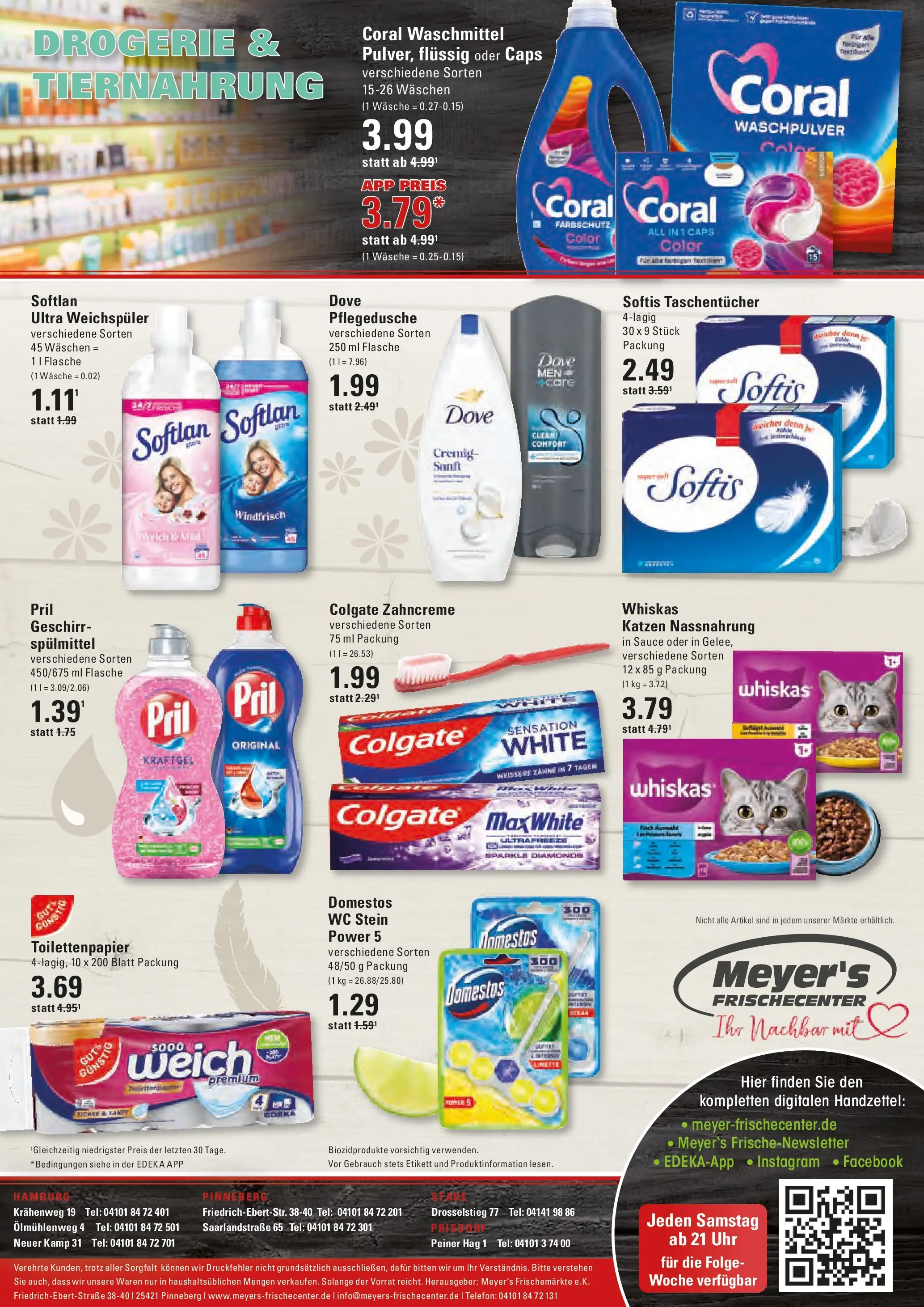 Edeka prospekt Prisdorf (ab 06.07.2026) » Angebote Online | Seite: 24 | Produkte: Coral waschmittel, Waschpulver, Weichspüler, WC Stein
