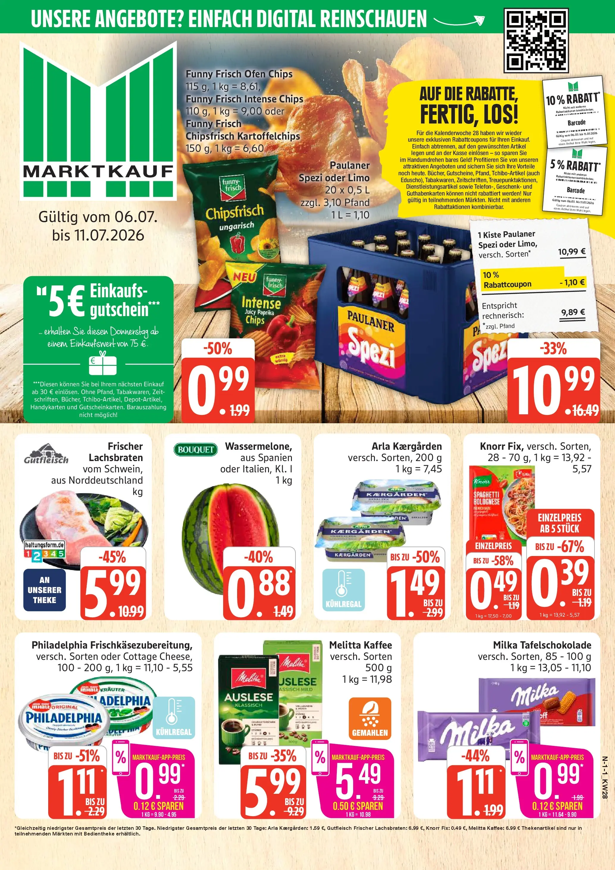 Marktkauf Prospekt Buxtehude (ab 06.07.2026) » Angebote online | Seite: 1 | Produkte: Ofen, Philadelphia, Knorr, Paulaner