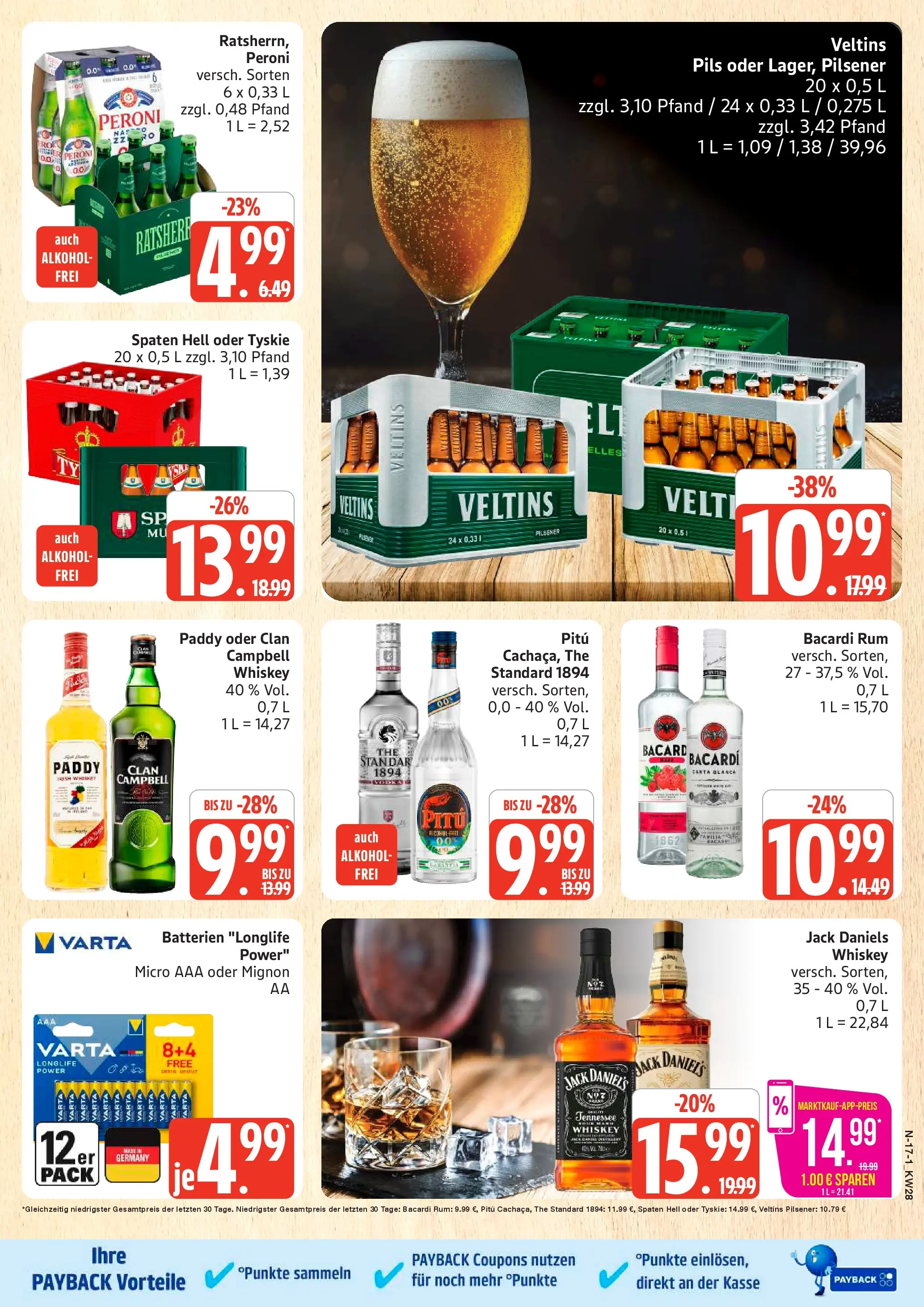 Marktkauf Prospekt Buxtehude (ab 06.07.2026) » Angebote online | Seite: 17 | Produkte: Bacardi, Pils, Jack Daniel's, Veltins