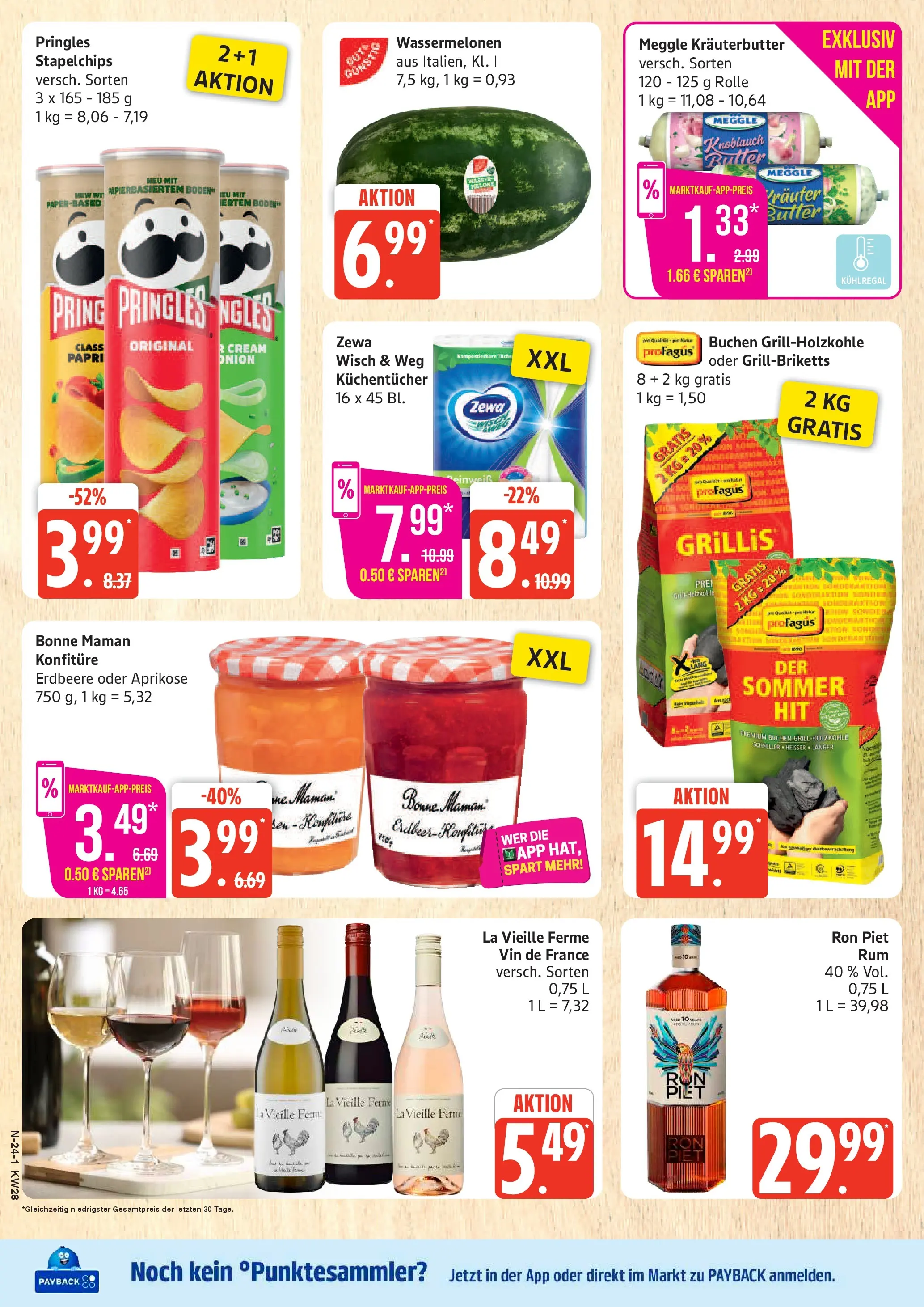 Marktkauf Prospekt Buxtehude (ab 06.07.2026) » Angebote online | Seite: 24 | Produkte: Grill, Wasser, Melone, Pringles
