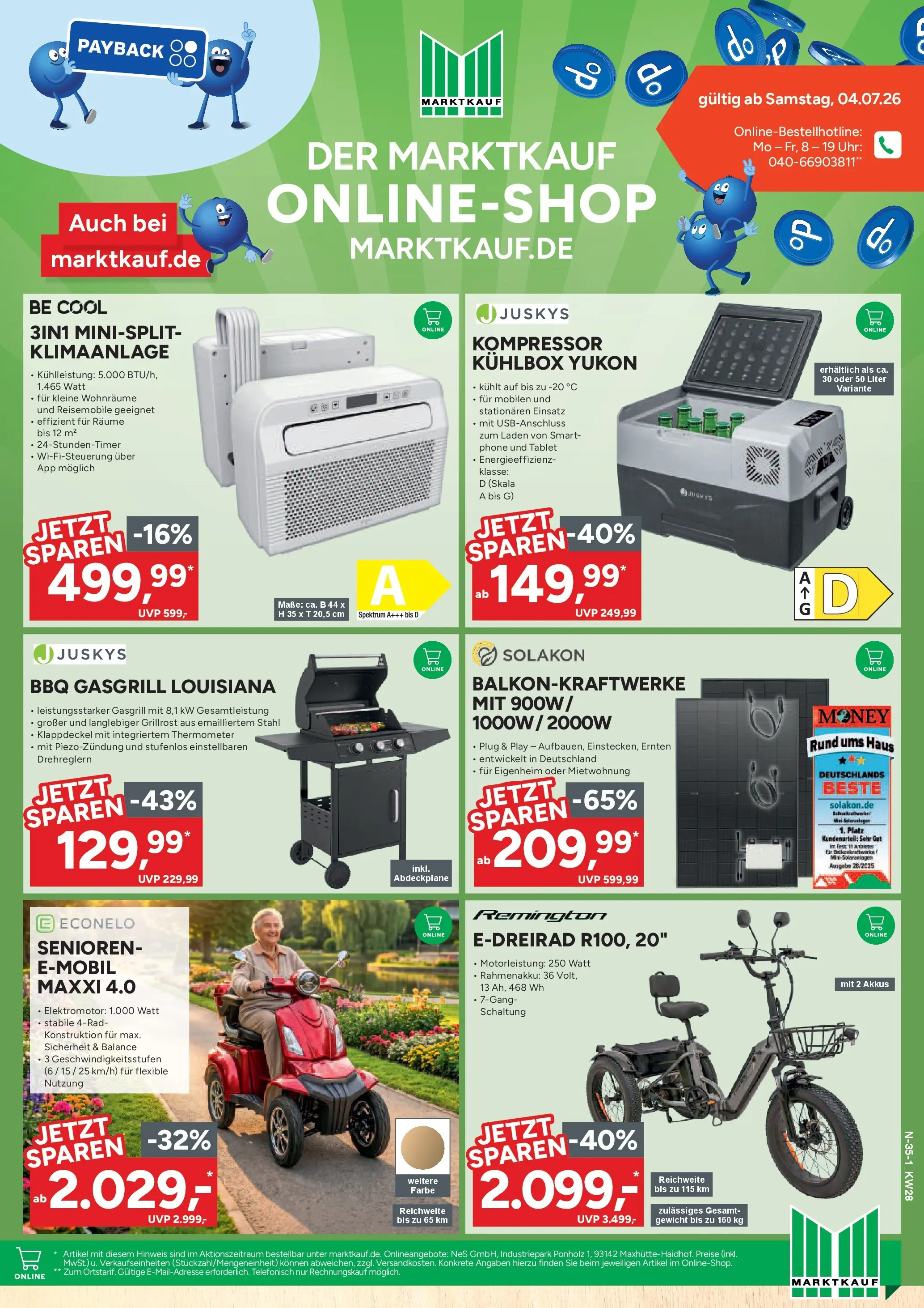 Marktkauf Prospekt Buxtehude (ab 06.07.2026) » Angebote online | Seite: 35 | Produkte: Klimaanlage, Gewicht, Thermometer, Tablet