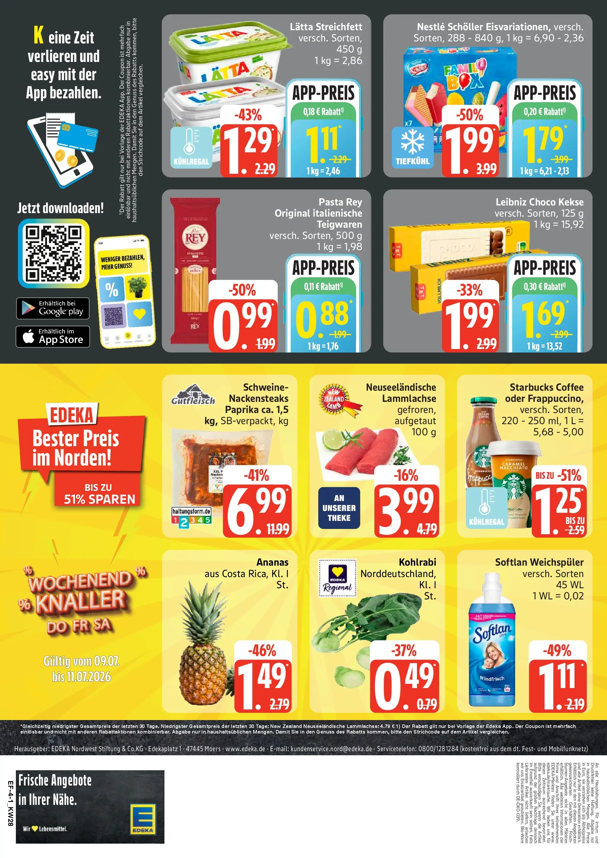 Edeka - EDEKA: Wochenangebote (ab 05.07.2026) » Angebote Online | Seite: 4 | Produkte: Nackensteaks, Theke, Kohlrabi, Kekse