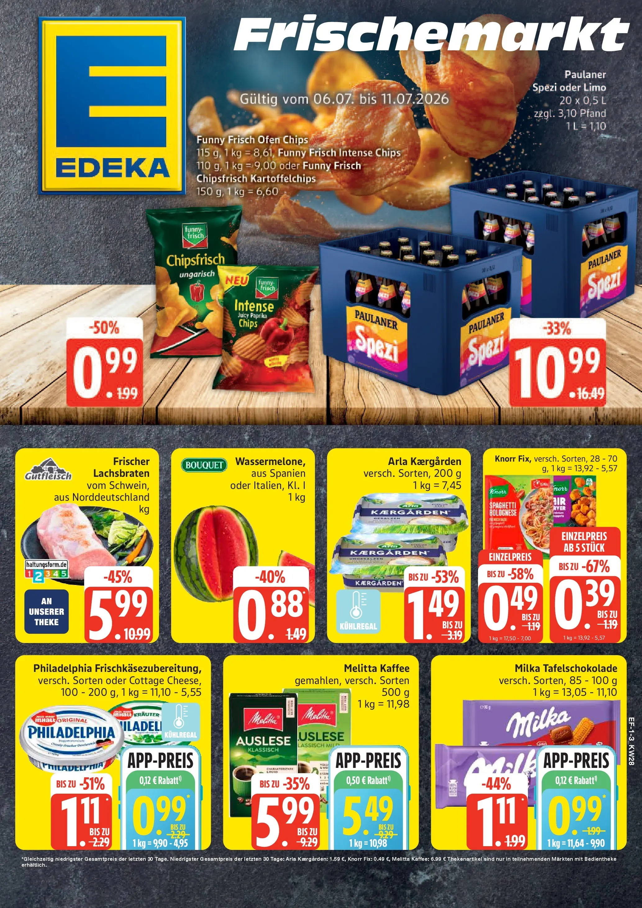 Edeka prospekt Ascheberg (ab 06.07.2026) » Angebote Online | Seite: 1 | Produkte: Melitta kaffee, Kaffee, Funny frisch, Paprika