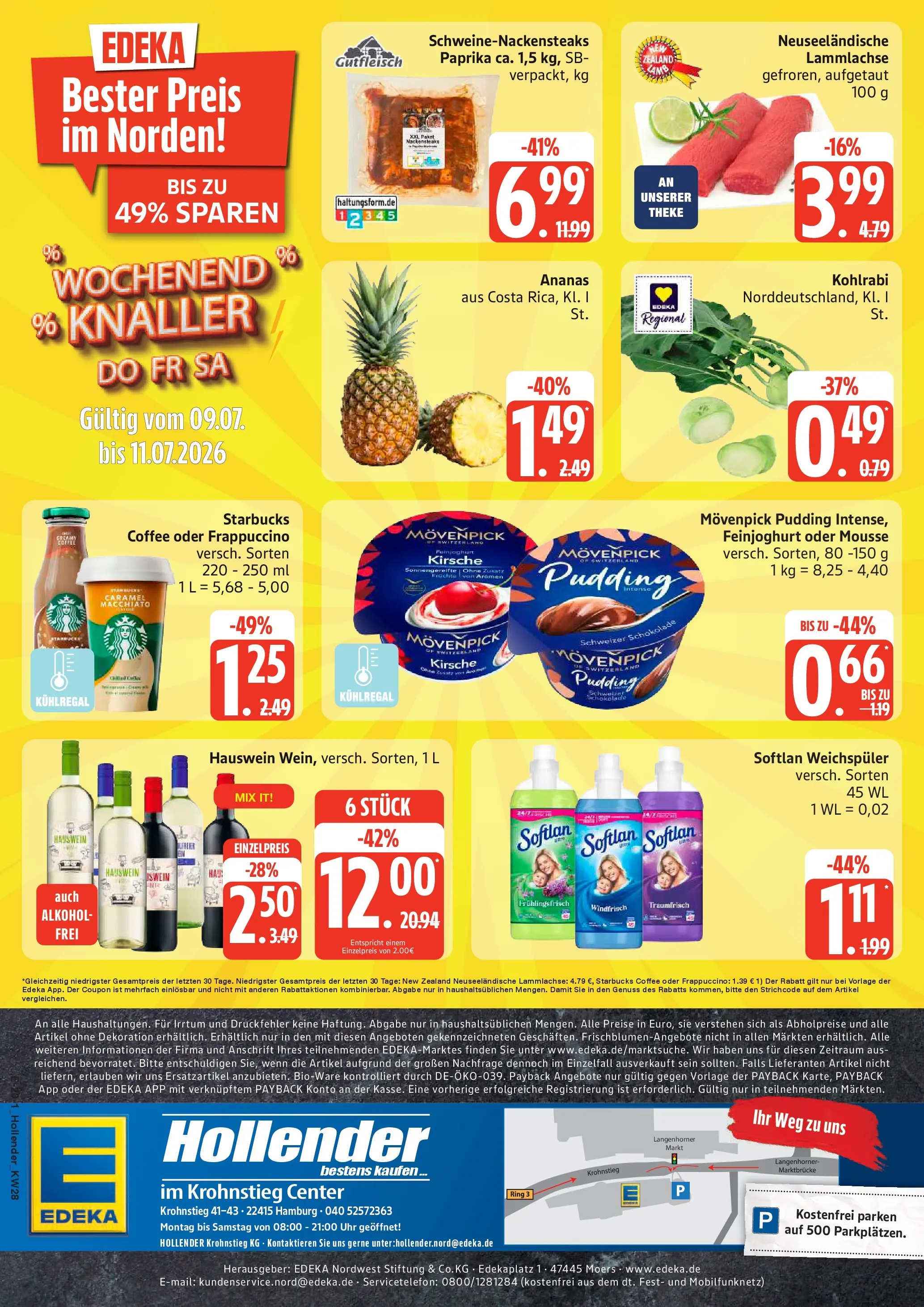 Edeka prospekt Hamburg (ab 06.07.2026) » Angebote Online | Seite: 26 | Produkte: Schokolade, Pudding, Weichspüler, Paprika