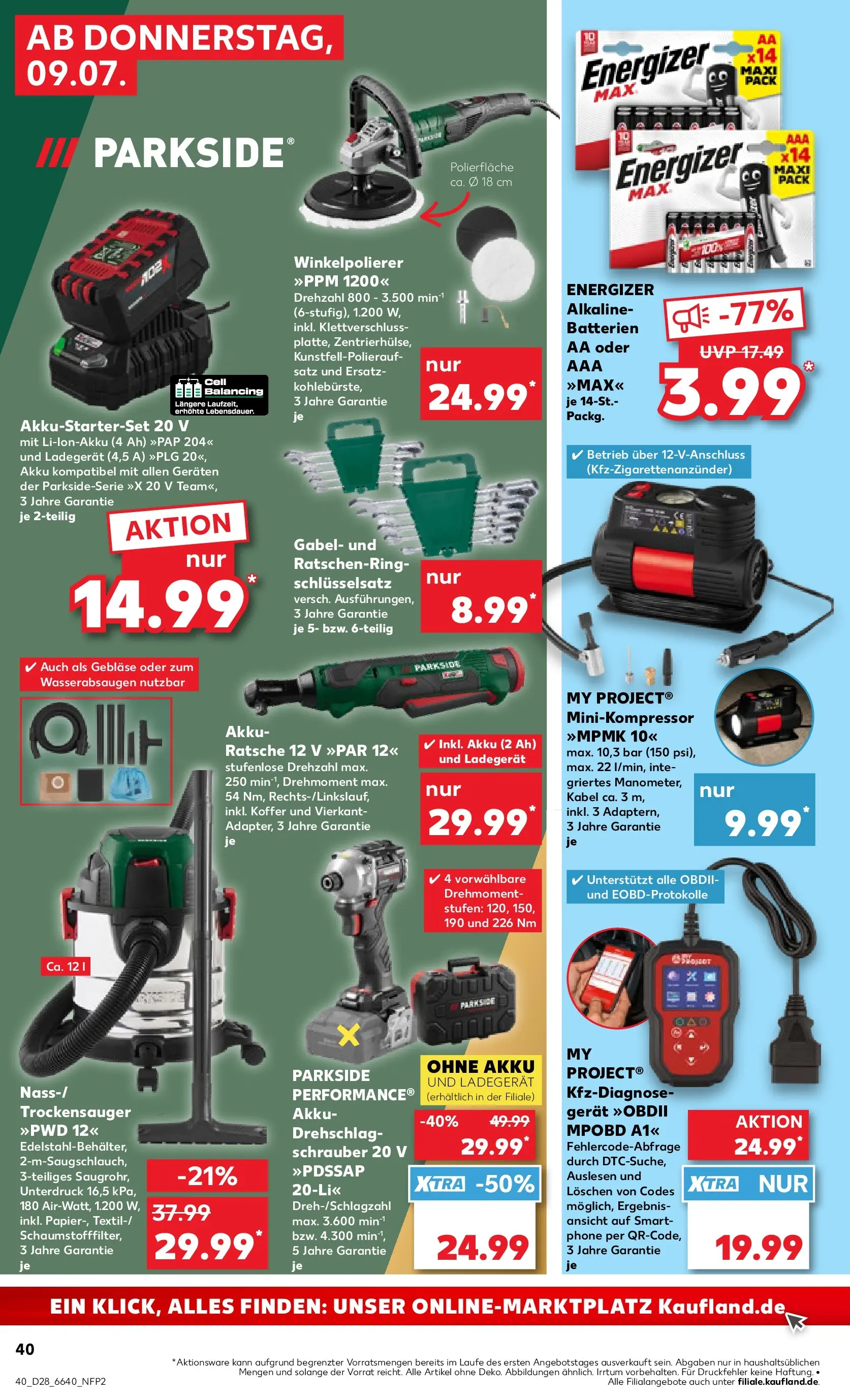 Prospekt Kaufland ab 08.07.2026 » Angebote Online zum Blättern | Seite: 40 | Produkte: Kabel, Batterien, Koffer, Ladegerät