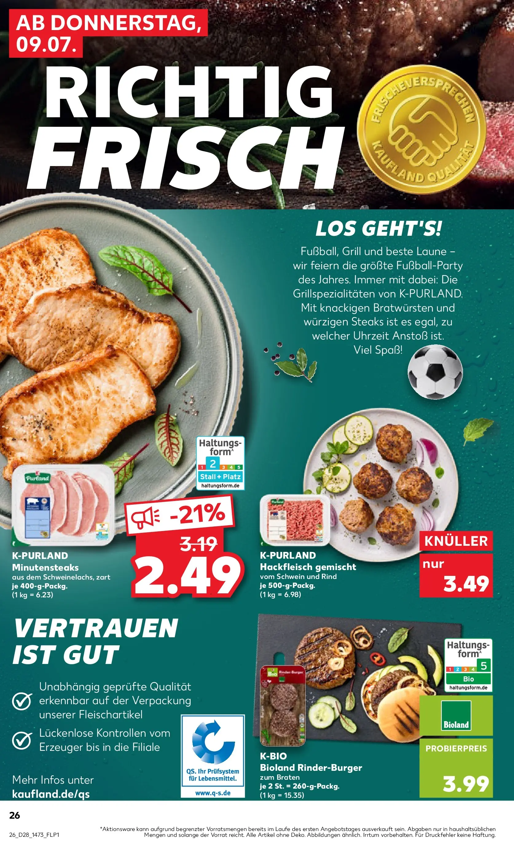 Prospekt Kaufland ab 08.07.2026 » Angebote Online zum Blättern | Seite: 26 | Produkte: Grill, Hackfleisch