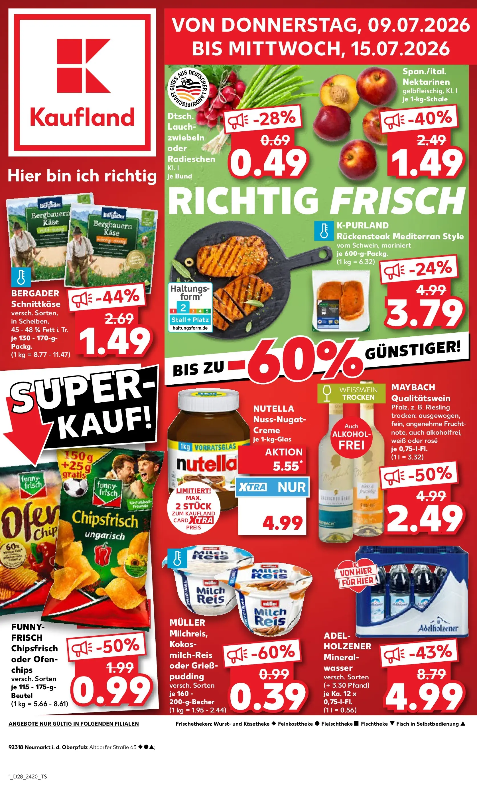 Prospekt Kaufland ab 05.07.2026 » Angebote Online zum Blättern | Seite: 10 | Produkte: Nektarinen, Nutella, Fisch, Reis