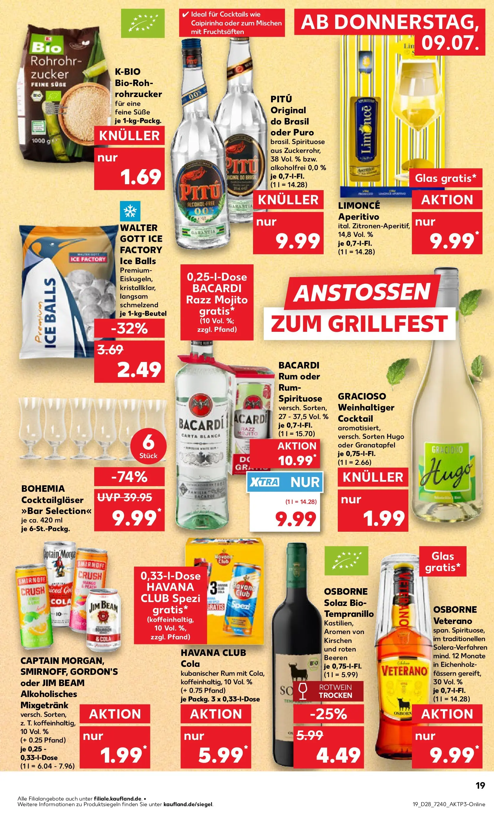 Prospekt Kaufland ab 09.07.2026 » Angebote Online zum Blättern | Seite: 19 | Produkte: Osborne, Cola, Rotwein, Kirschen