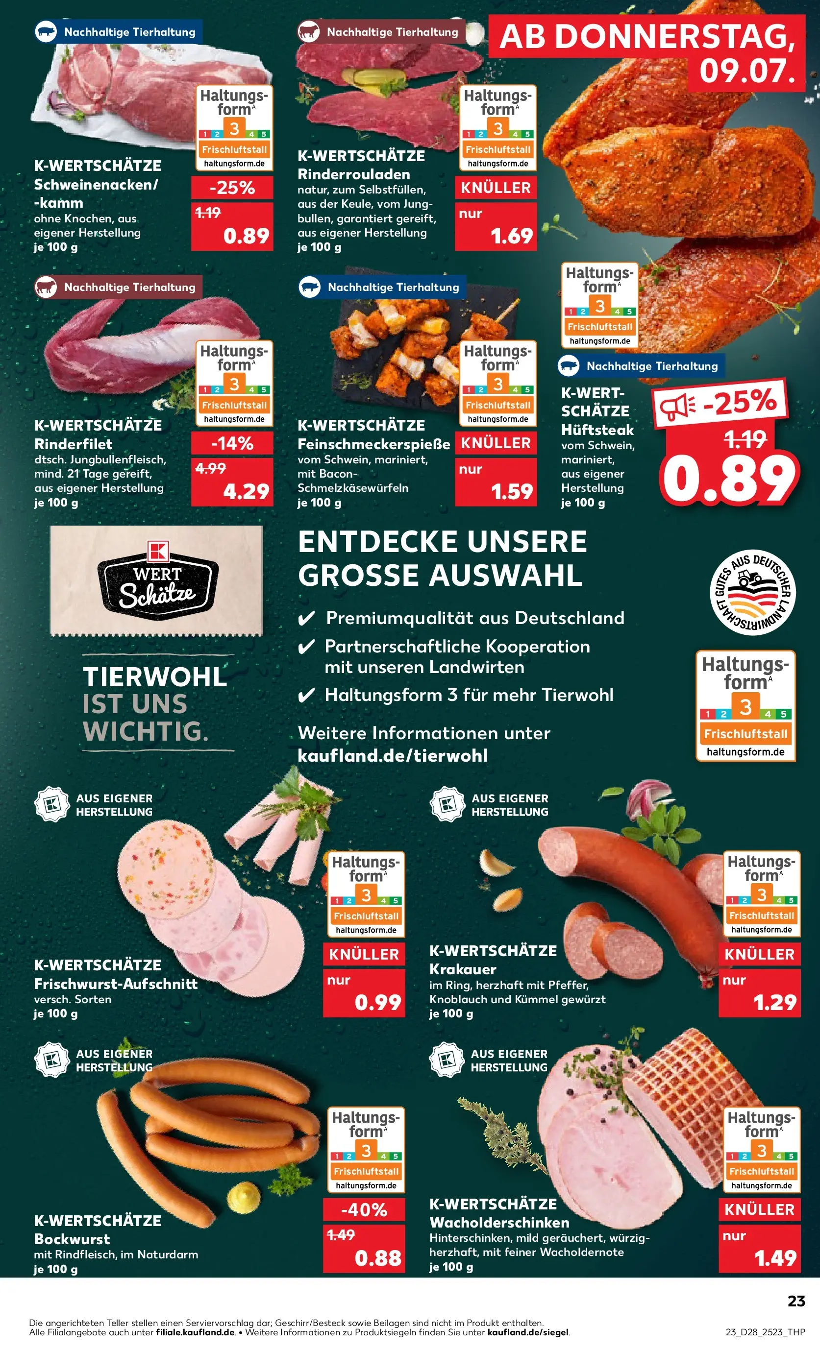 Prospekt Kaufland ab 06.07.2026 » Angebote Online zum Blättern | Seite: 32 | Produkte: Rinderrouladen, Bockwurst, Rinderfilet, Knoblauch