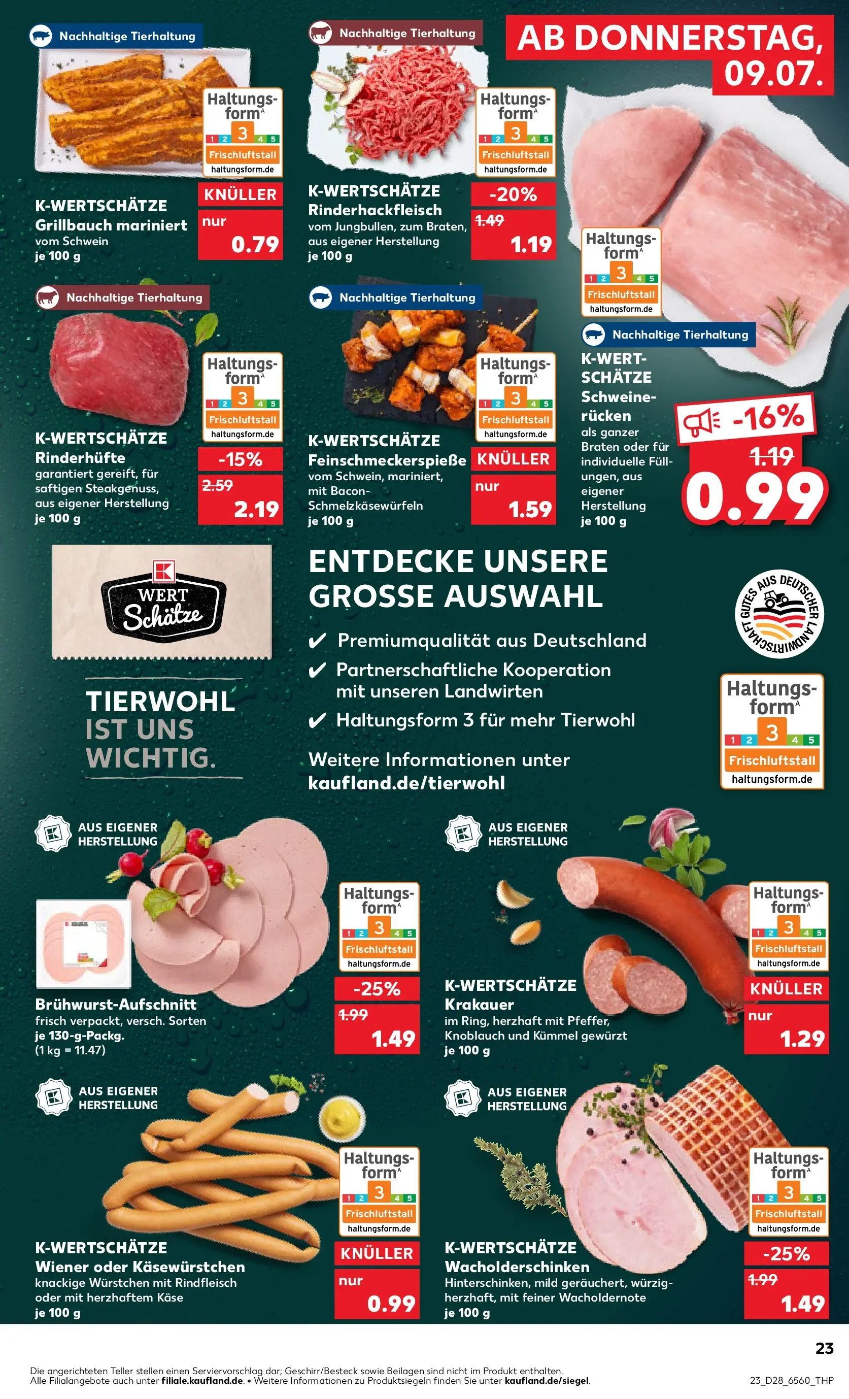Prospekt Kaufland ab 09.07.2026 » Angebote Online zum Blättern | Seite: 23 | Produkte: Käse, Knoblauch, Rindfleisch