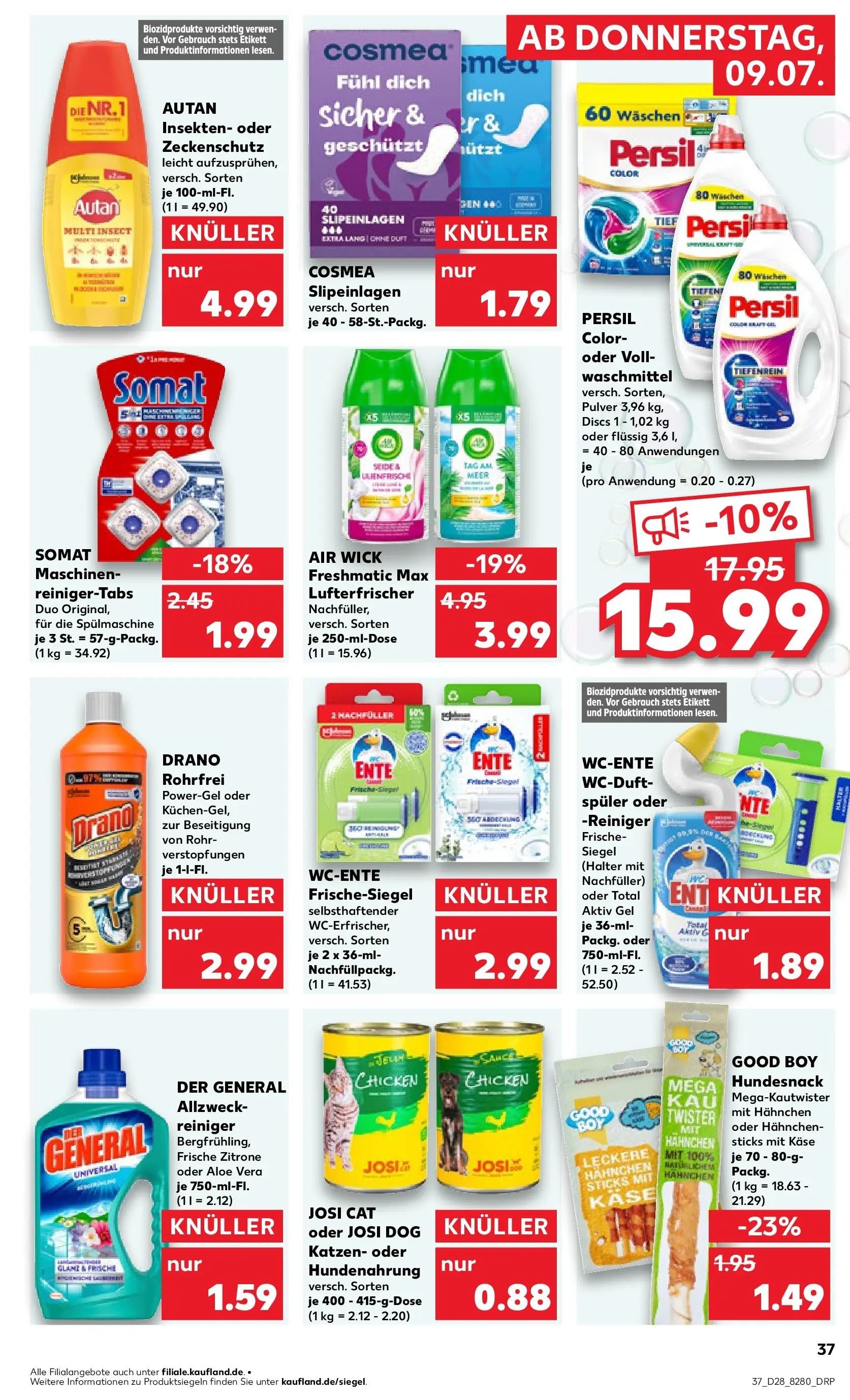 Prospekt Kaufland ab 09.07.2026 » Angebote Online zum Blättern | Seite: 37 | Produkte: Hahnchen, Käse, Ente, Persil