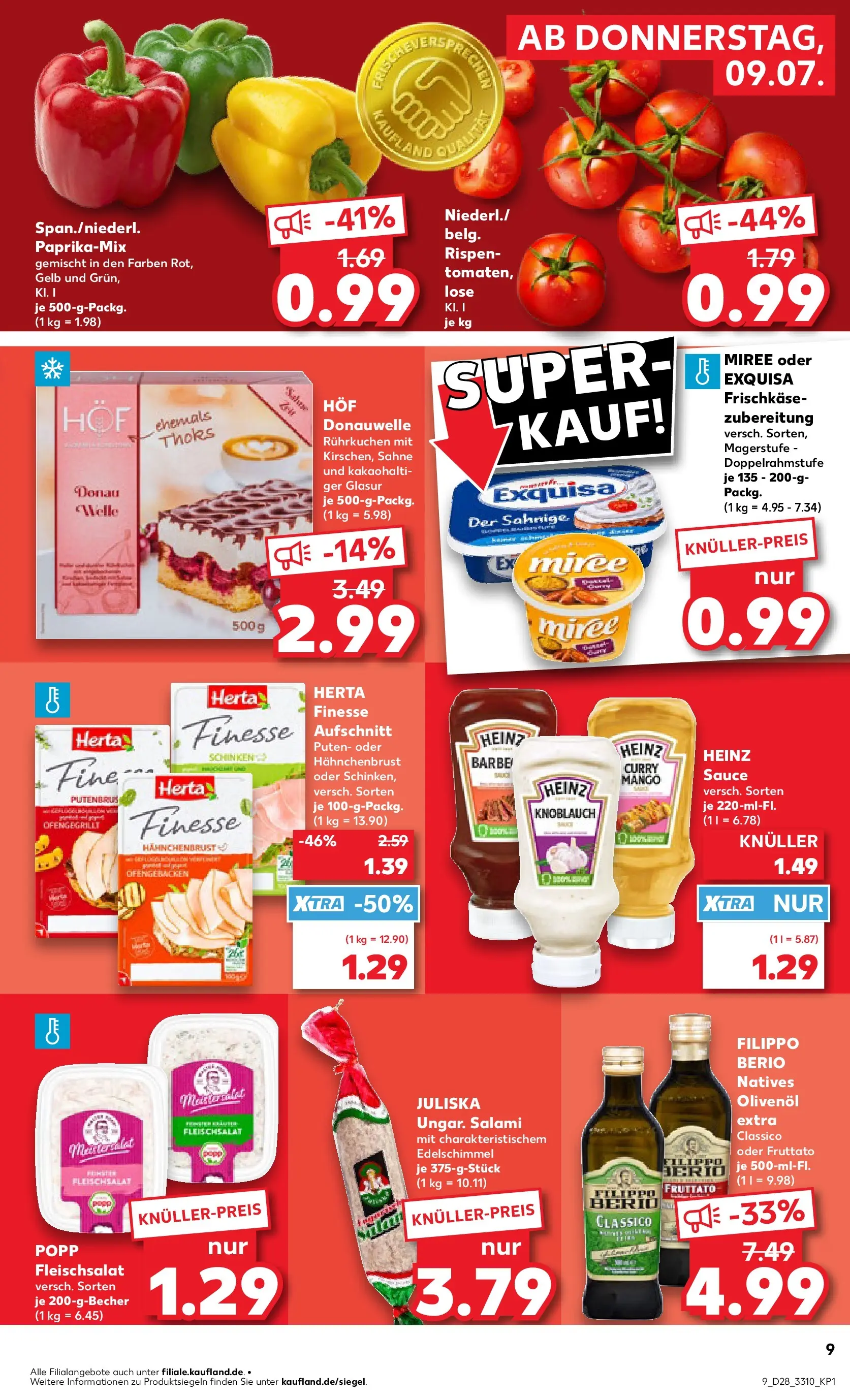 Prospekt Kaufland ab 05.07.2026 ยป Angebote und Werbung Online | Seite: 18 | Produkte: Olivenol, Knoblauch, Salami, Herta finesse Prospekt Kaufland ab 05.07.2026 ยป Angebote Online zum Blรคttern | Seite: 18 | Produkte: Olivenol, Knoblauch, Salami, Herta finesse