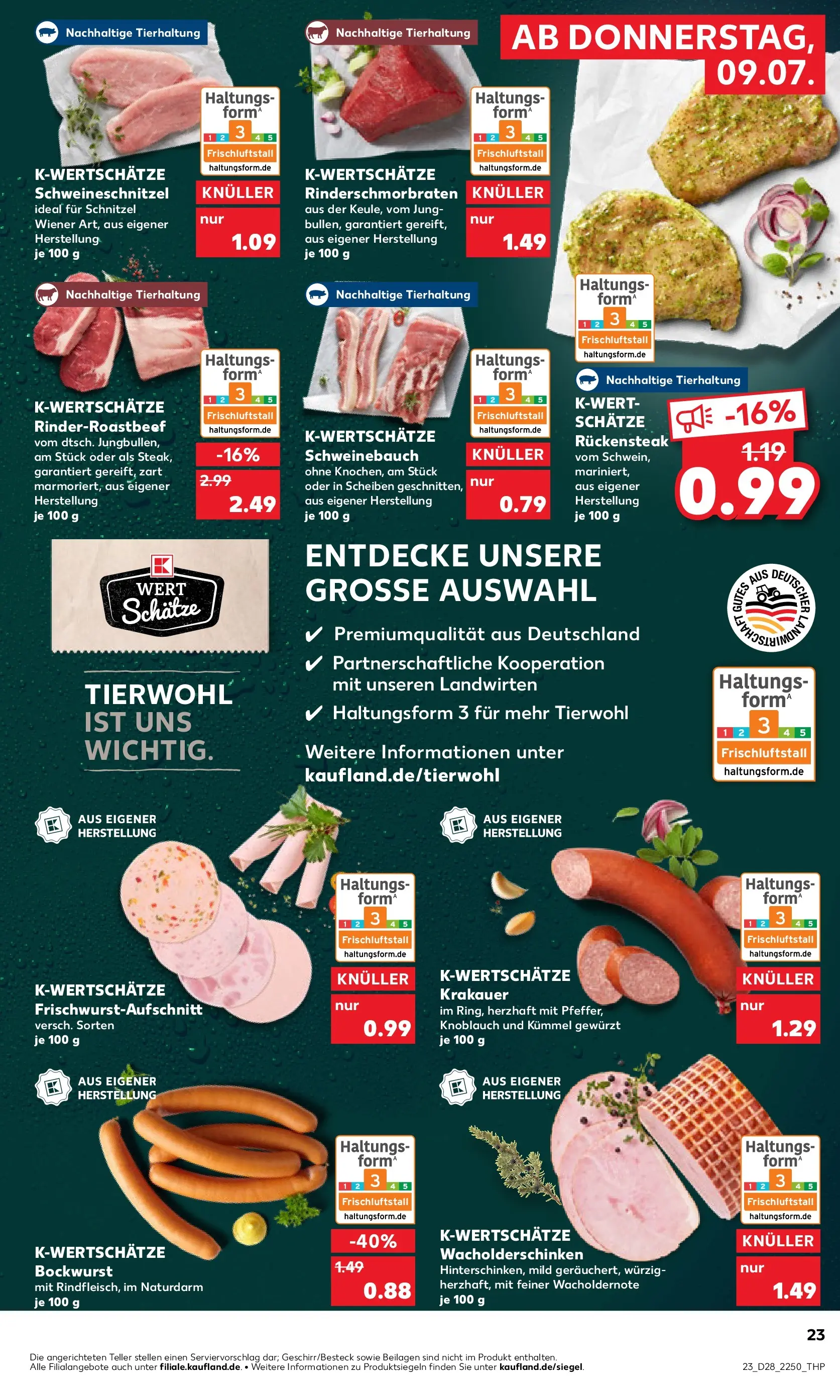 Prospekt Kaufland ab 06.07.2026 » Angebote Online zum Blättern | Seite: 32 | Produkte: Bockwurst, Schweinebauch, Knoblauch, Steak