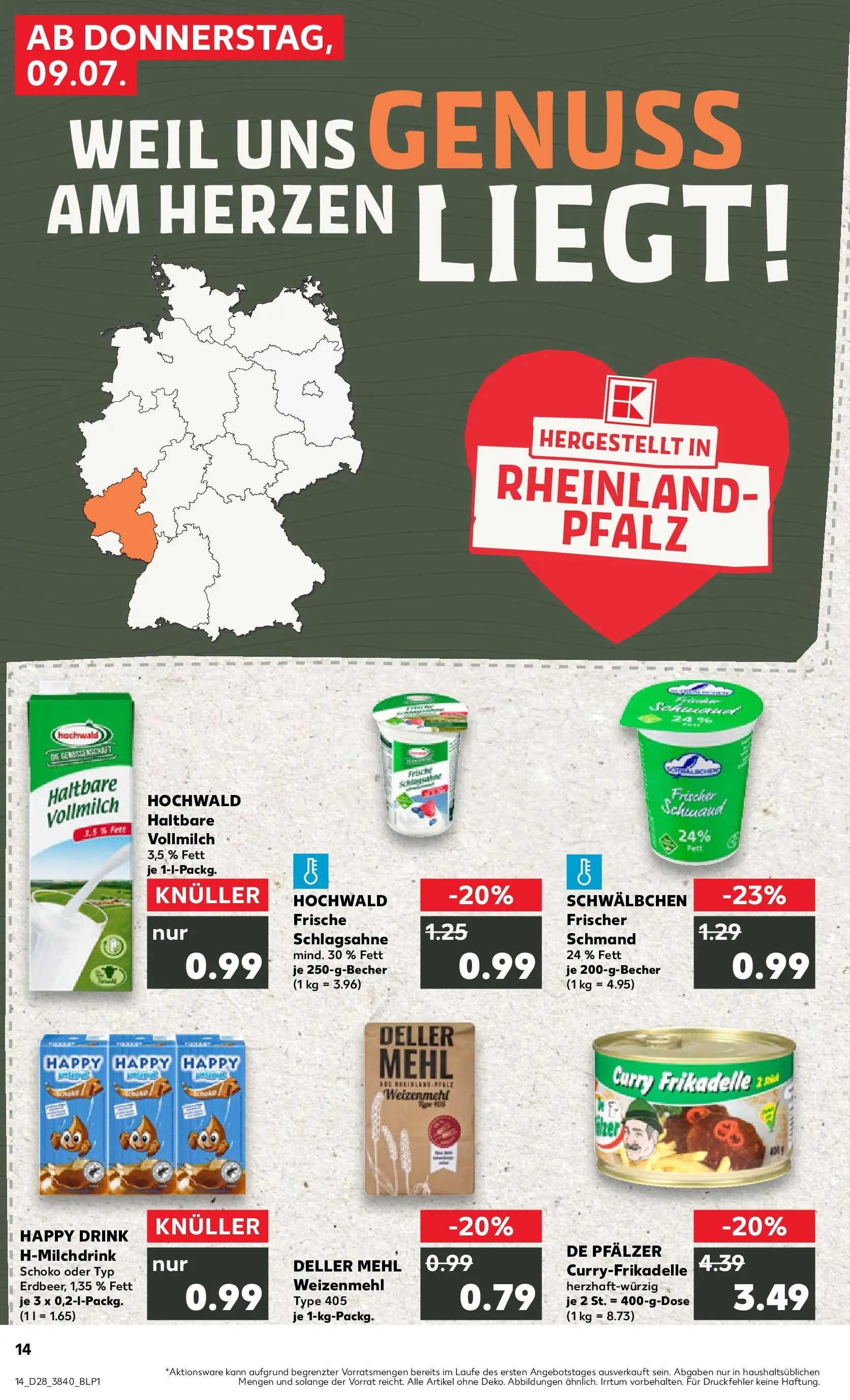 Prospekt Kaufland ab 06.07.2026 » Angebote Online zum Blättern | Seite: 23 | Produkte: Mehl, Schlagsahne, Weizenmehl