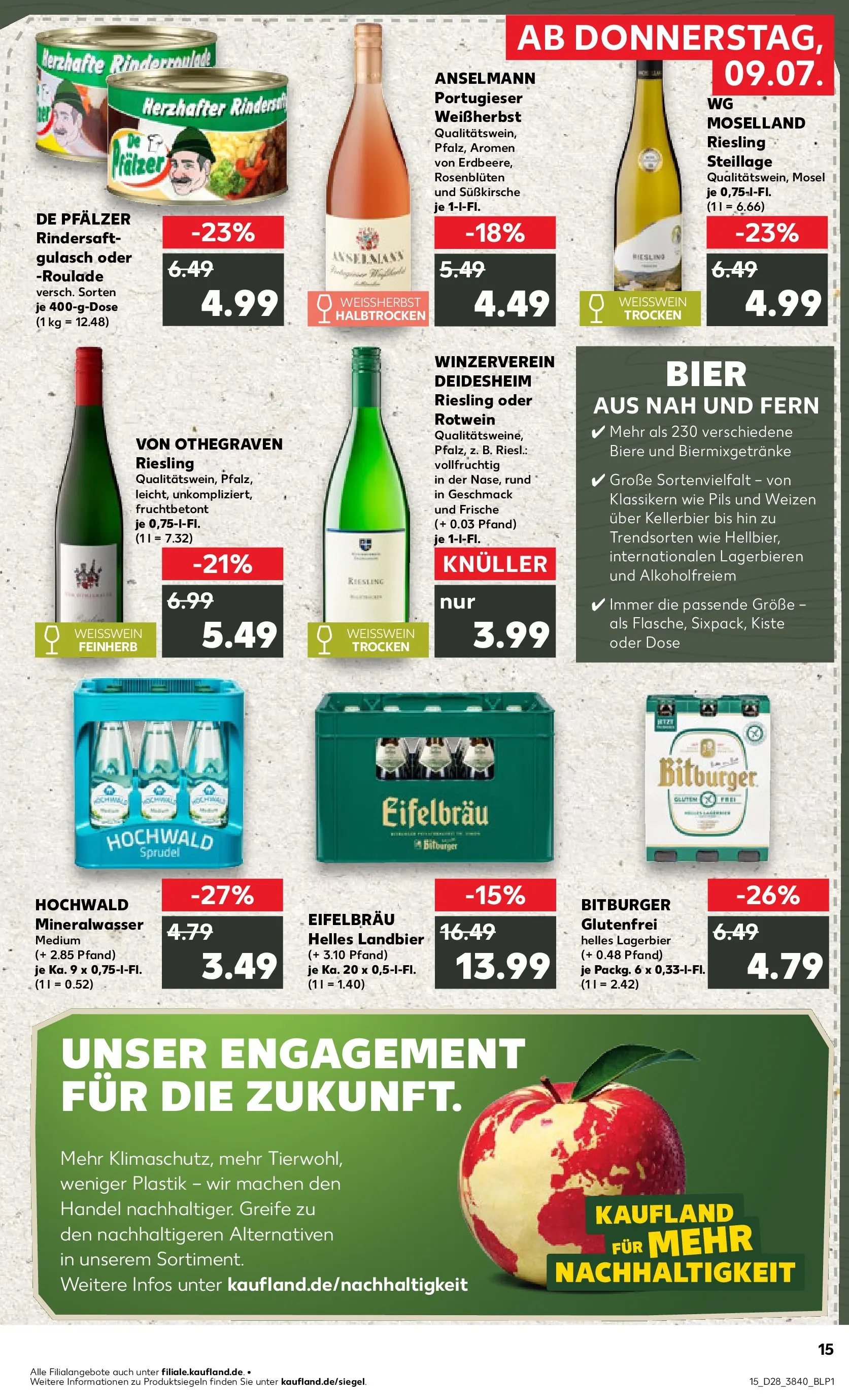 Prospekt Kaufland ab 06.07.2026 » Angebote Online zum Blättern | Seite: 24 | Produkte: Weißwein, Rotwein, Pils, Gulasch