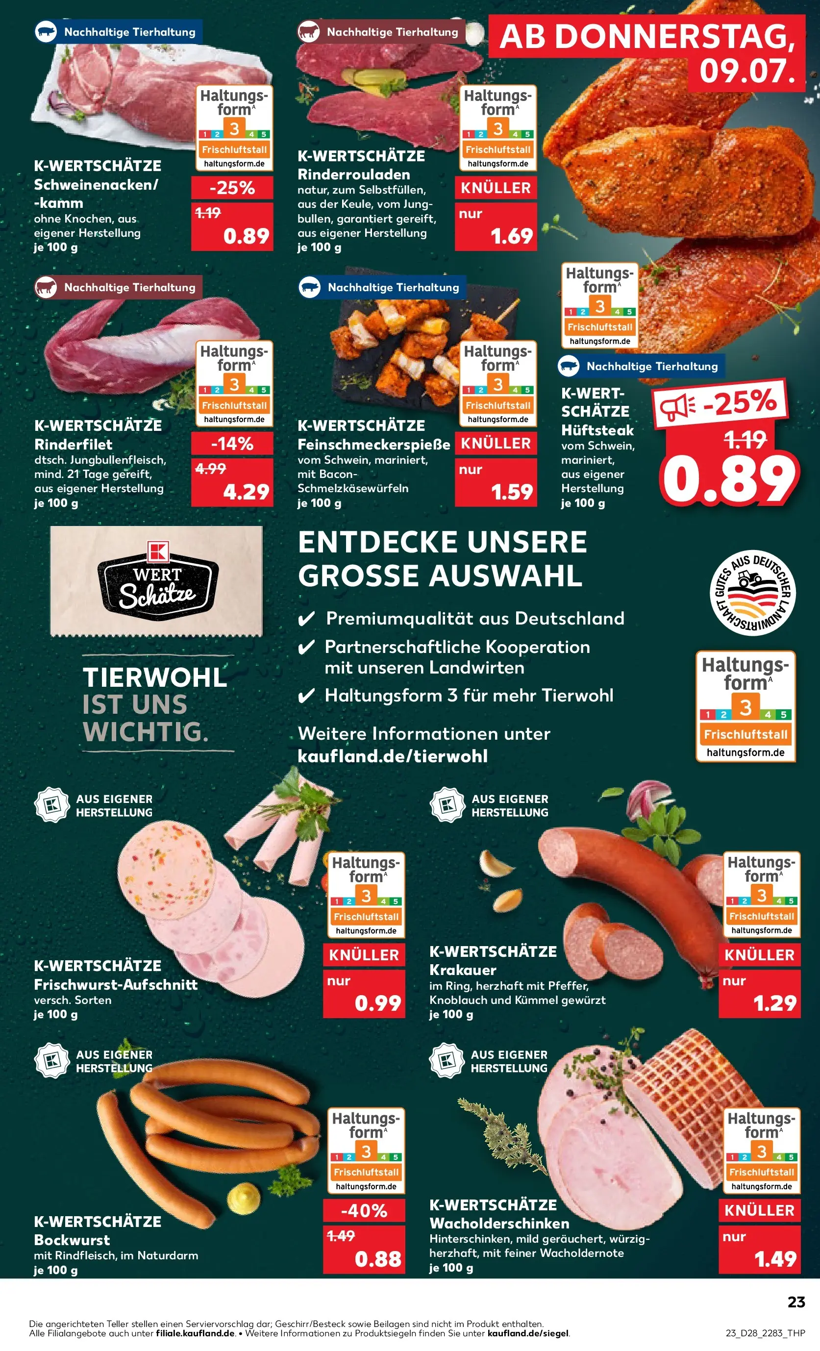Prospekt Kaufland ab 05.07.2026 » Angebote Online zum Blättern | Seite: 32 | Produkte: Rinderrouladen, Bockwurst, Rinderfilet, Knoblauch
