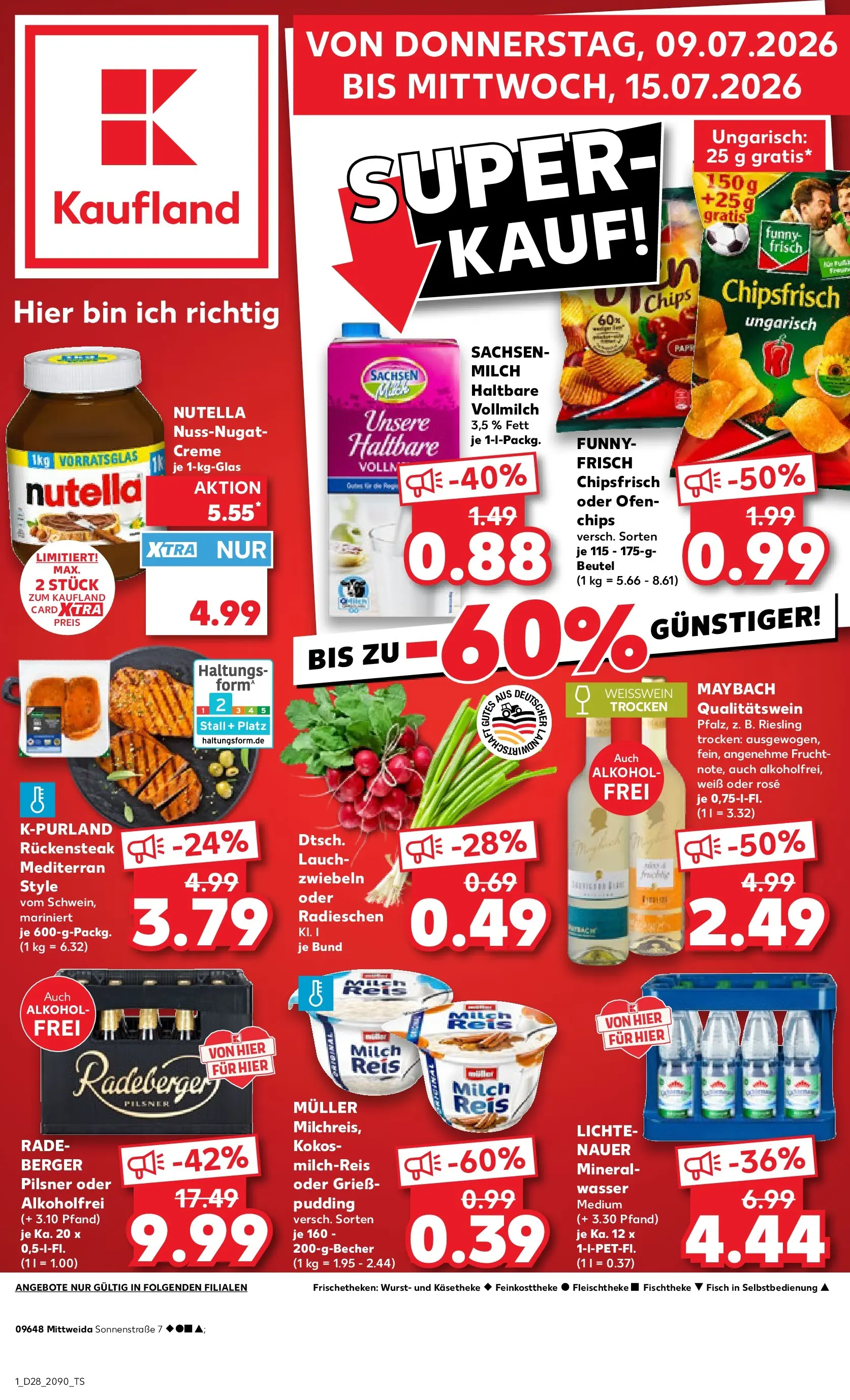 Prospekt Kaufland ab 06.07.2026 ยป Angebote und Werbung Online | Seite: 10 | Produkte: Pudding, Creme, Nutella, Wurst Prospekt Kaufland ab 06.07.2026 ยป Angebote Online zum Blรคttern | Seite: 10 | Produkte: Pudding, Creme, Nutella, Wurst
