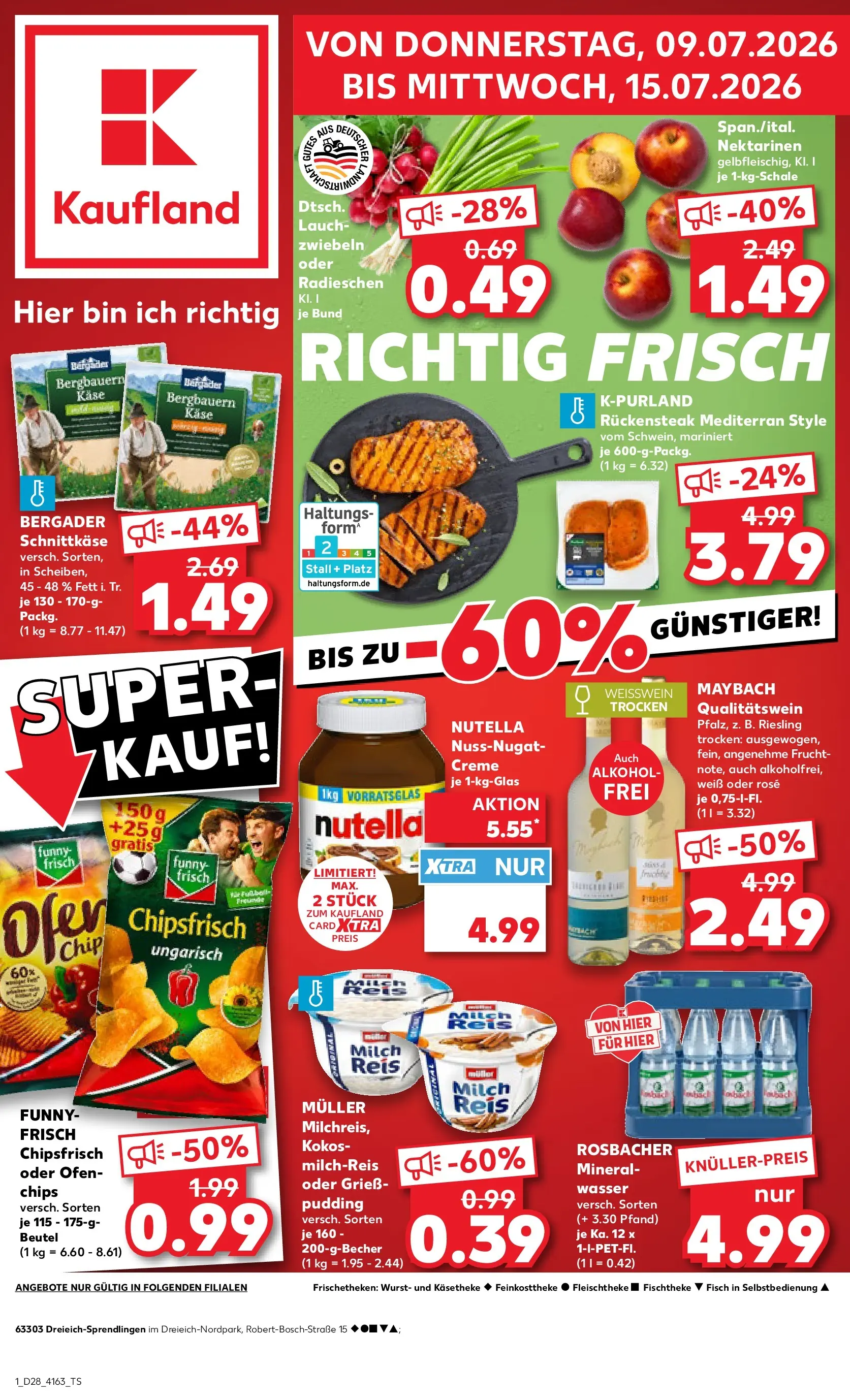 Prospekt Kaufland ab 05.07.2026 » Angebote Online zum Blättern | Seite: 10 | Produkte: Nektarinen, Weißwein, Pudding, Zwiebeln