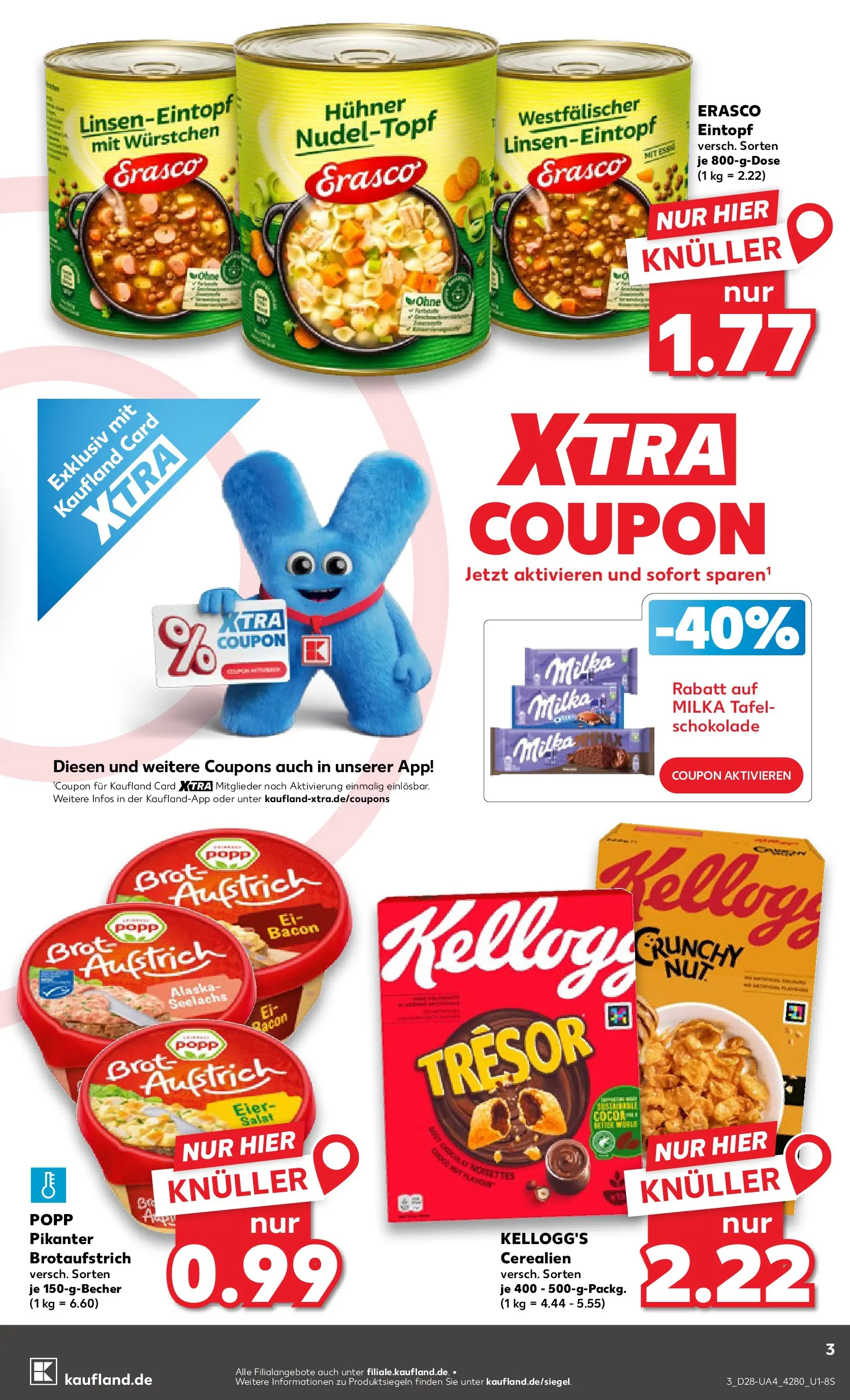Prospekt Kaufland ab 09.07.2026 » Angebote Online zum Blättern | Seite: 3 | Produkte: Schokolade, Milka, Brot, Salat