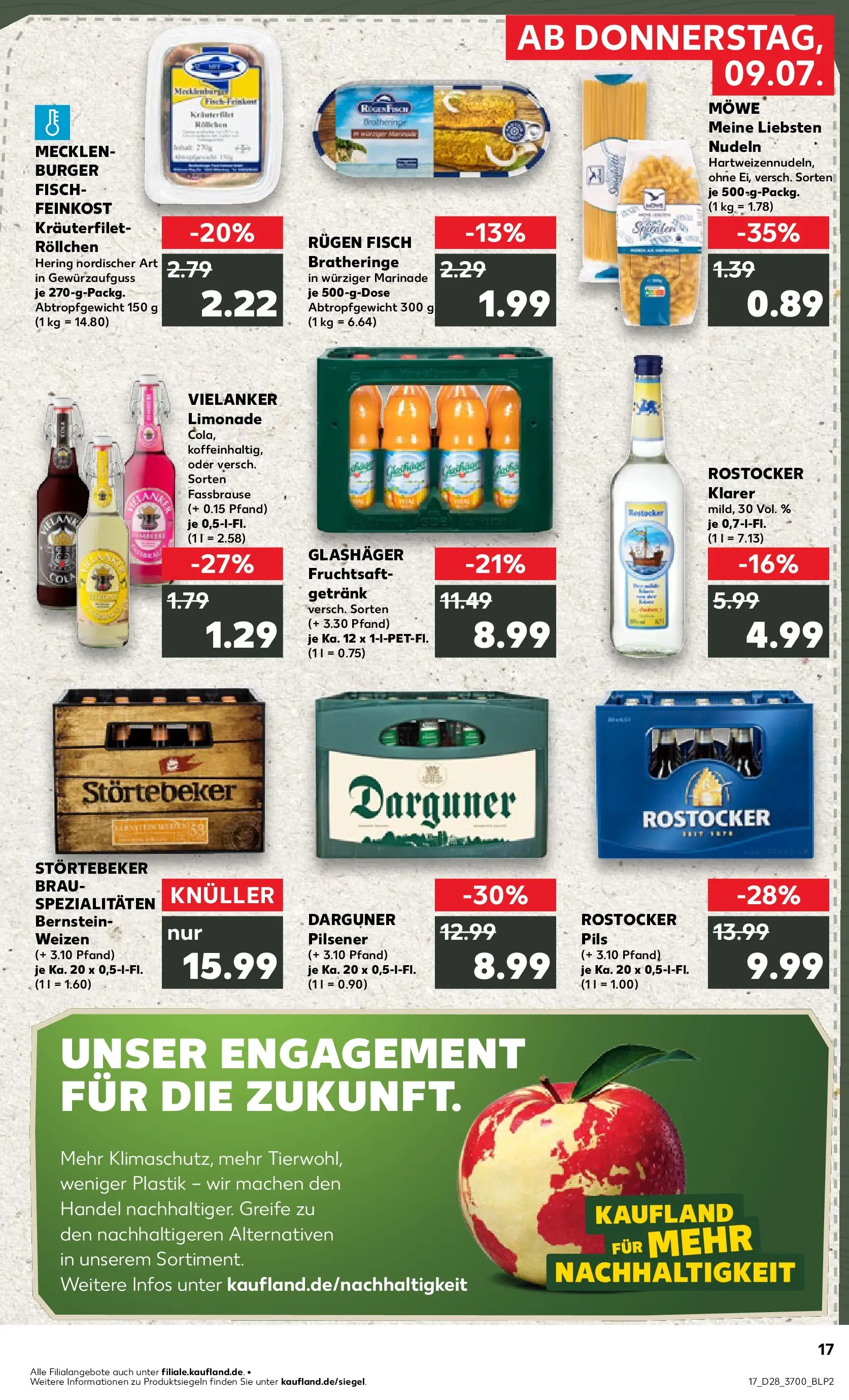 Prospekt Kaufland ab 09.07.2026 » Angebote Online zum Blättern | Seite: 17 | Produkte: Burger, Limonade, Fisch, Fassbrause