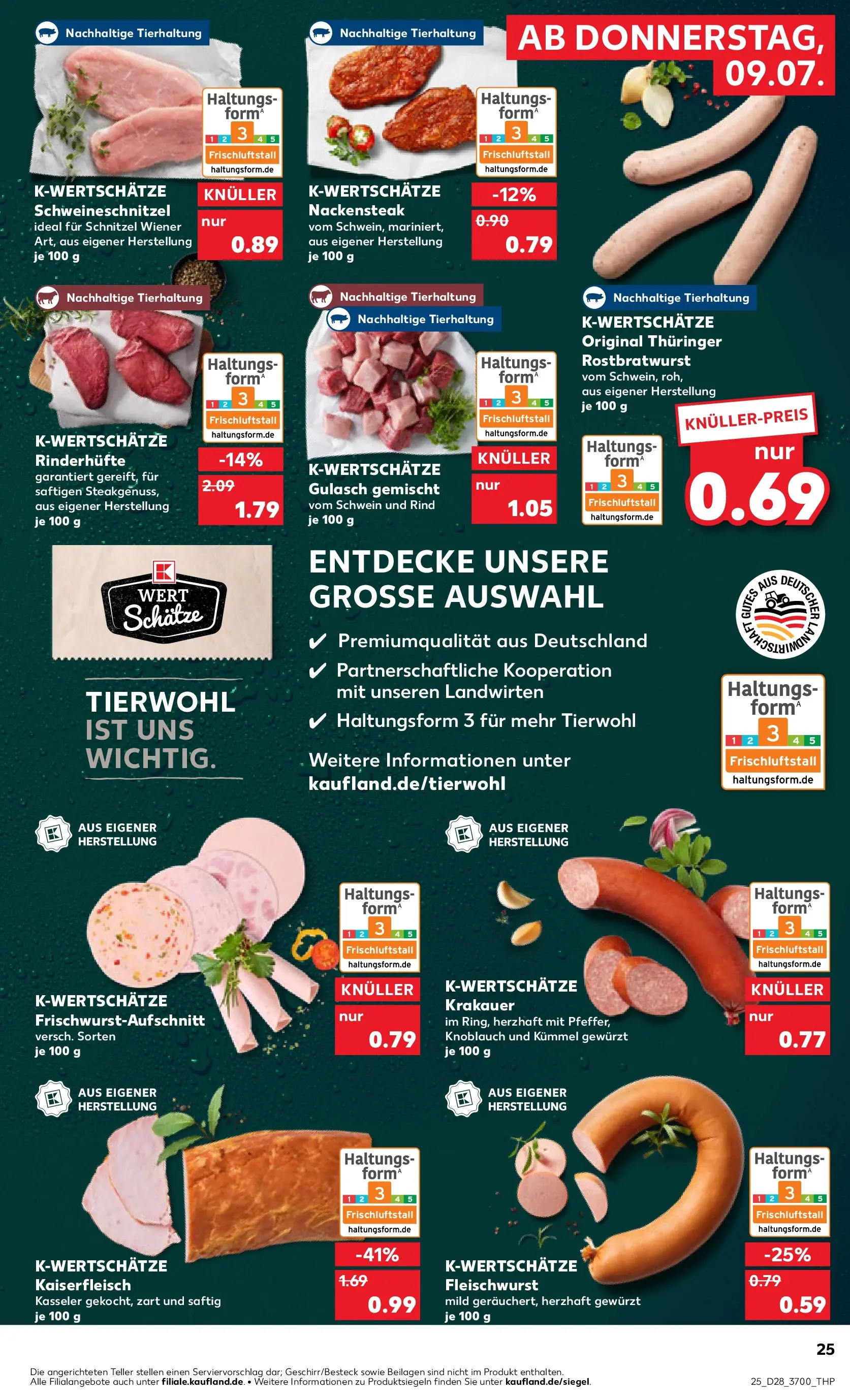 Prospekt Kaufland ab 09.07.2026 » Angebote Online zum Blättern | Seite: 25 | Produkte: Schnitzel, Gulasch, Knoblauch