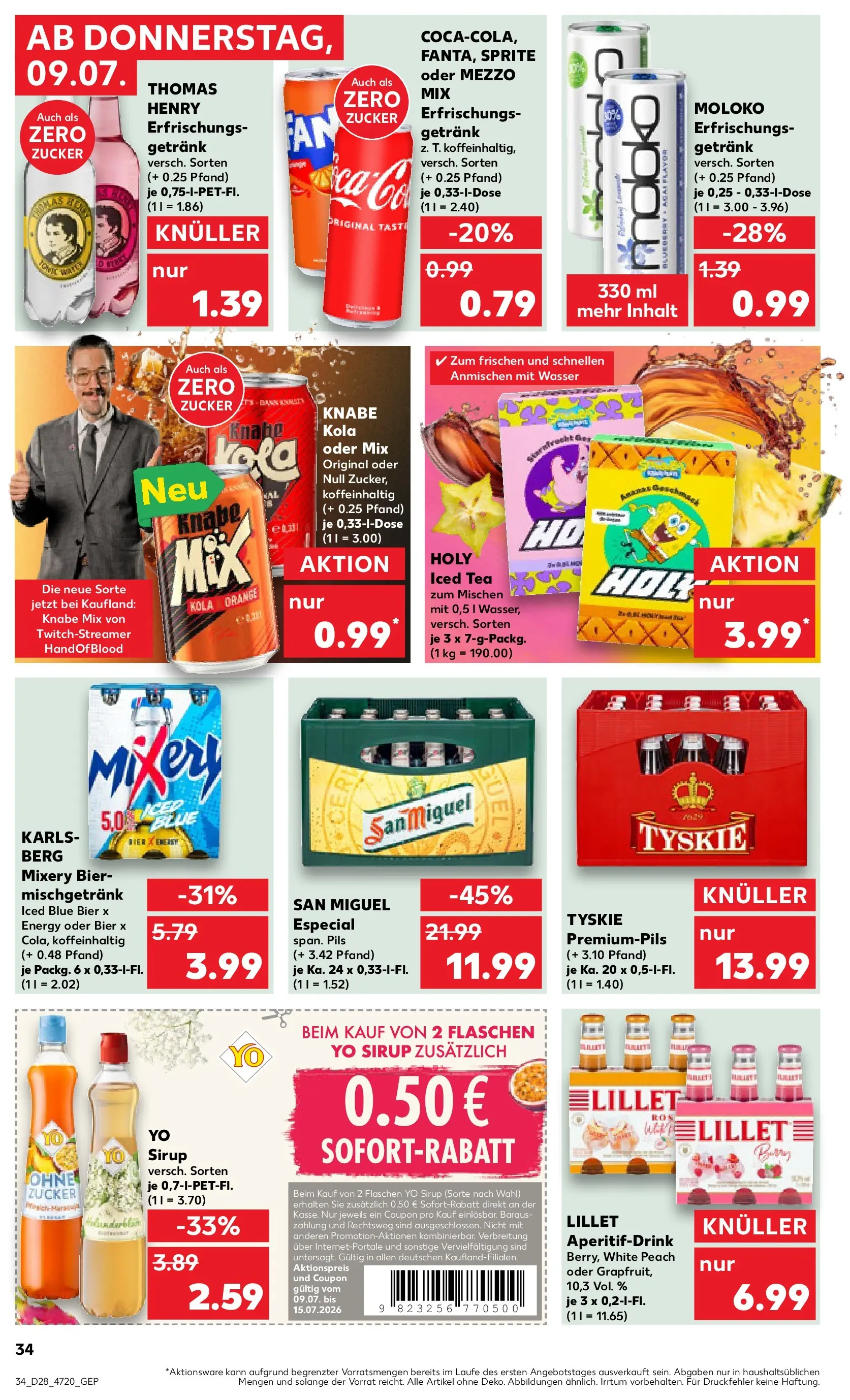 Prospekt Kaufland ab 06.07.2026 » Angebote Online zum Blättern | Seite: 43 | Produkte: Tyskie, Bier, Pils, Wasser