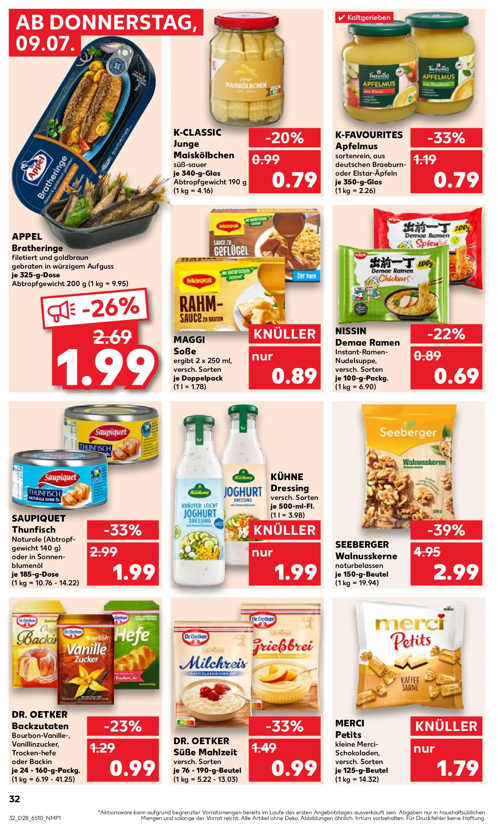 Prospekt Kaufland ab 06.07.2026 » Angebote Online zum Blättern | Seite: 41 | Produkte: Gewicht, Maggi, Zucker, Sahne