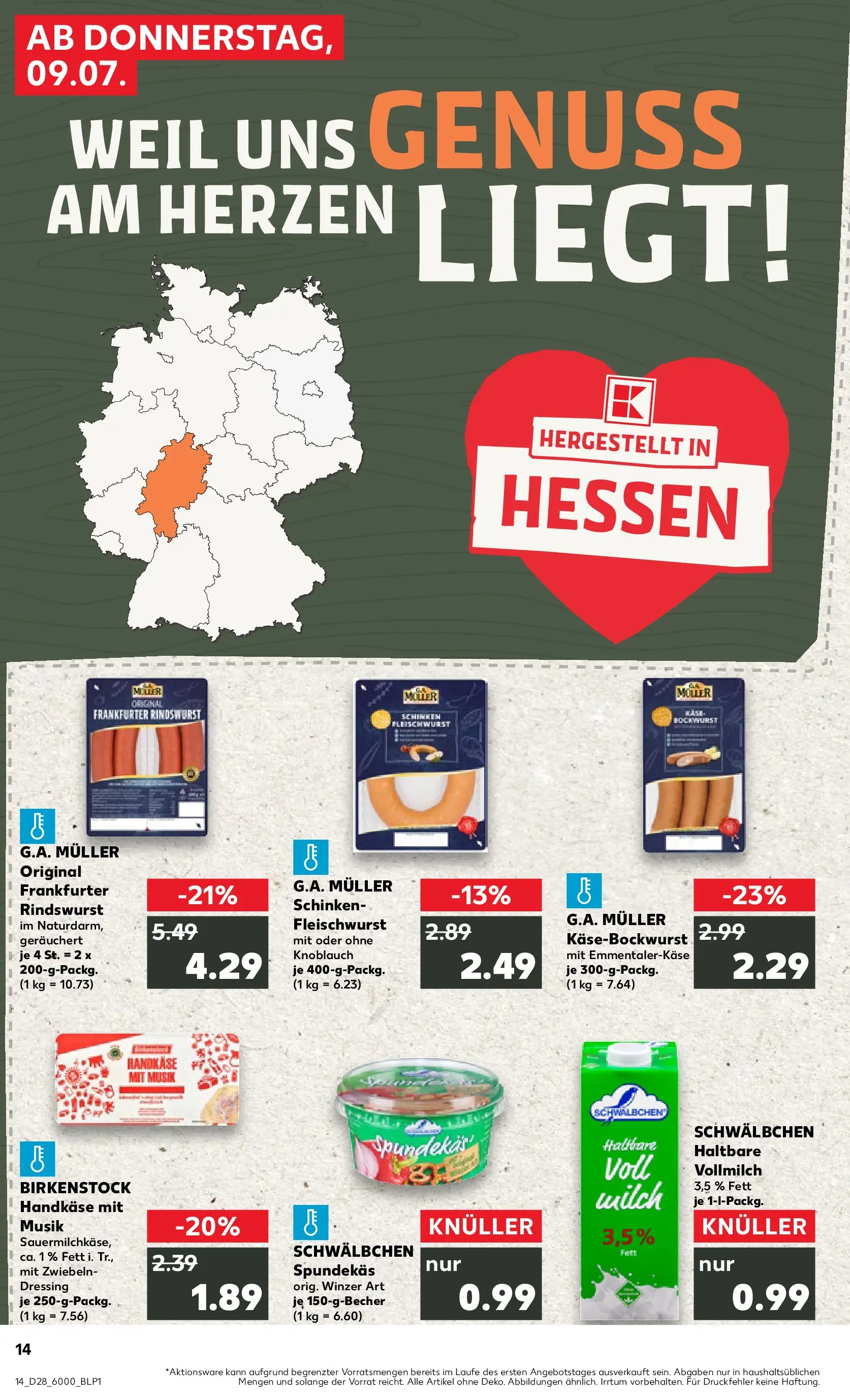 Prospekt Kaufland ab 06.07.2026 » Angebote Online zum Blättern | Seite: 23 | Produkte: Bockwurst, Dressing, Zwiebeln, Schinken