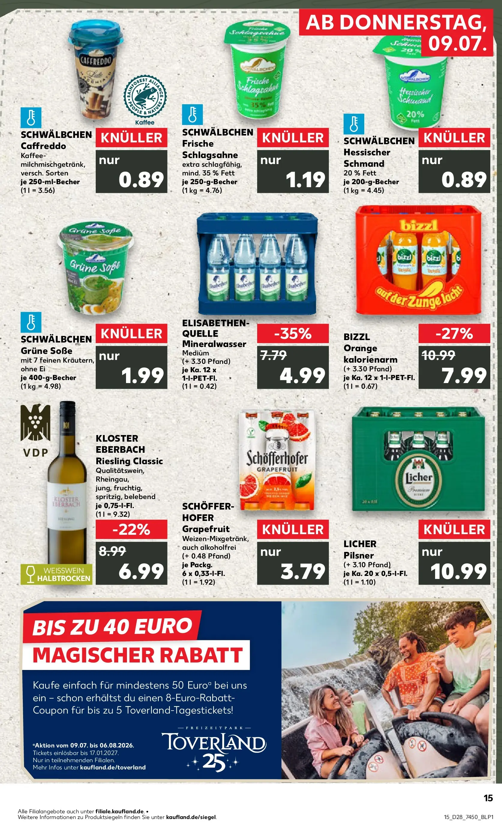 Prospekt Kaufland ab 06.07.2026 » Angebote Online zum Blättern | Seite: 24 | Produkte: Schlagsahne, Kaffee, Mineralwasser, Grapefruit