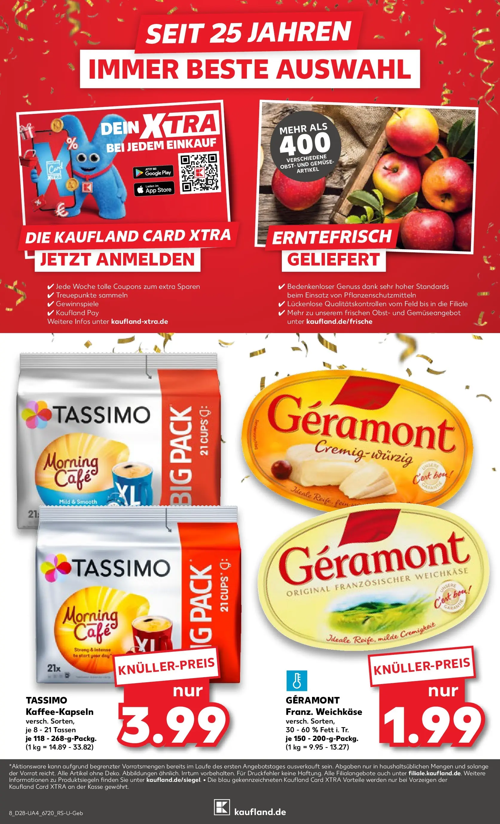 Prospekt Kaufland ab 09.07.2026 » Angebote Online zum Blättern | Seite: 8 | Produkte: Geramont, Gemüse, Obst, Tassimo