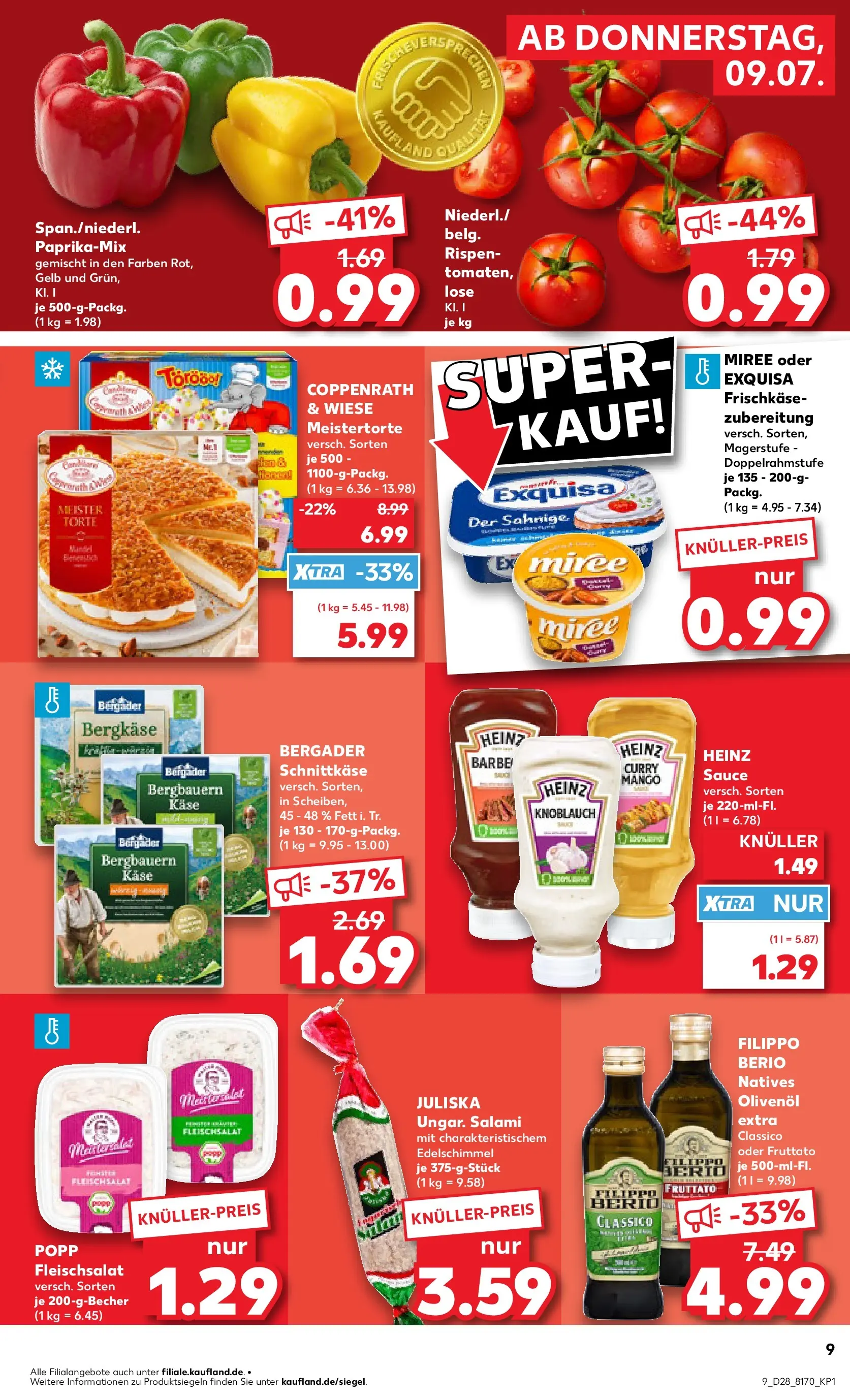 Prospekt Kaufland ab 05.07.2026 » Angebote Online zum Blättern | Seite: 18 | Produkte: Olivenol, Exquisa, Mango, Frischkase