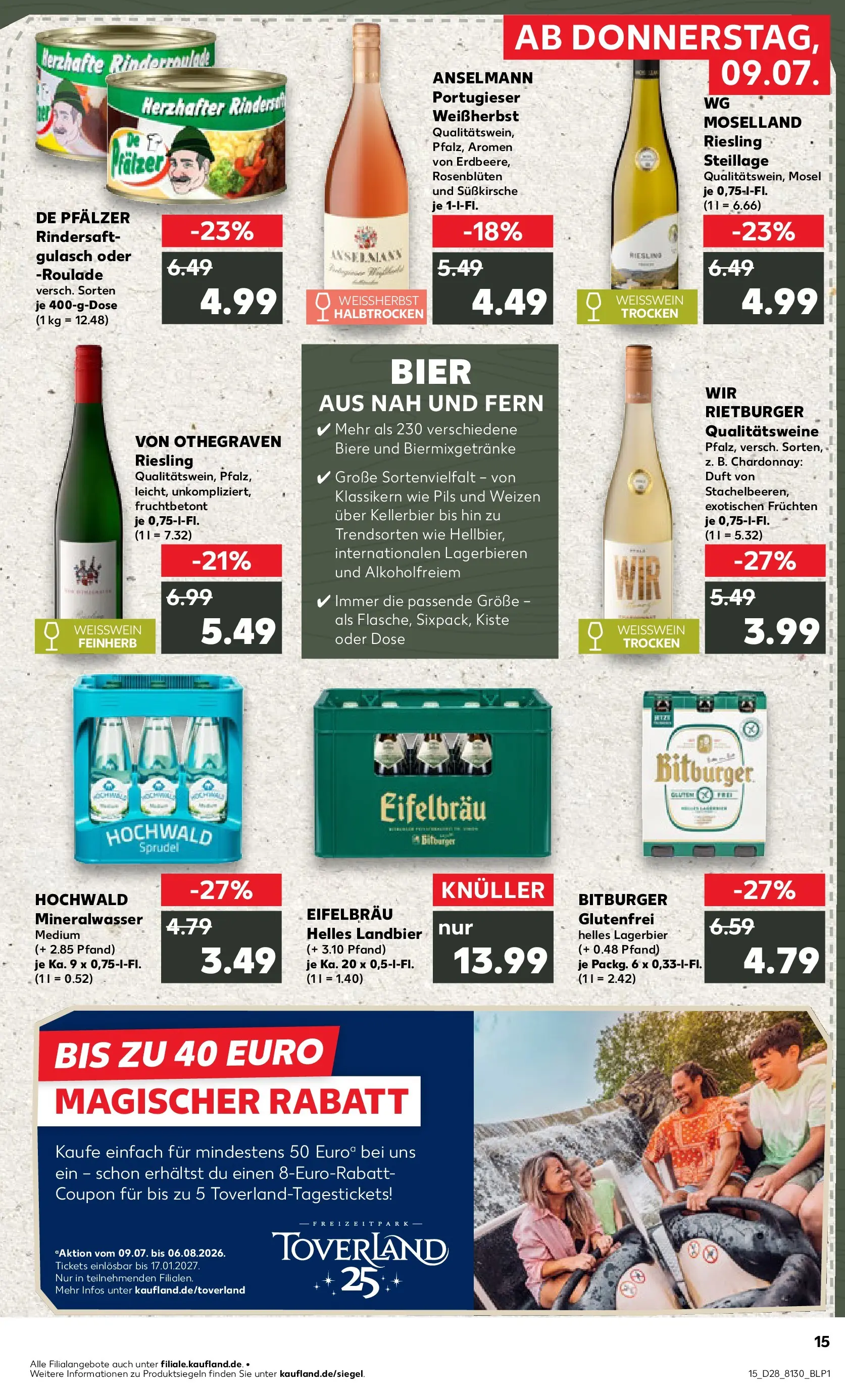 Prospekt Kaufland ab 06.07.2026 » Angebote Online zum Blättern | Seite: 24 | Produkte: Bier, Weißwein, Duft, Mineralwasser