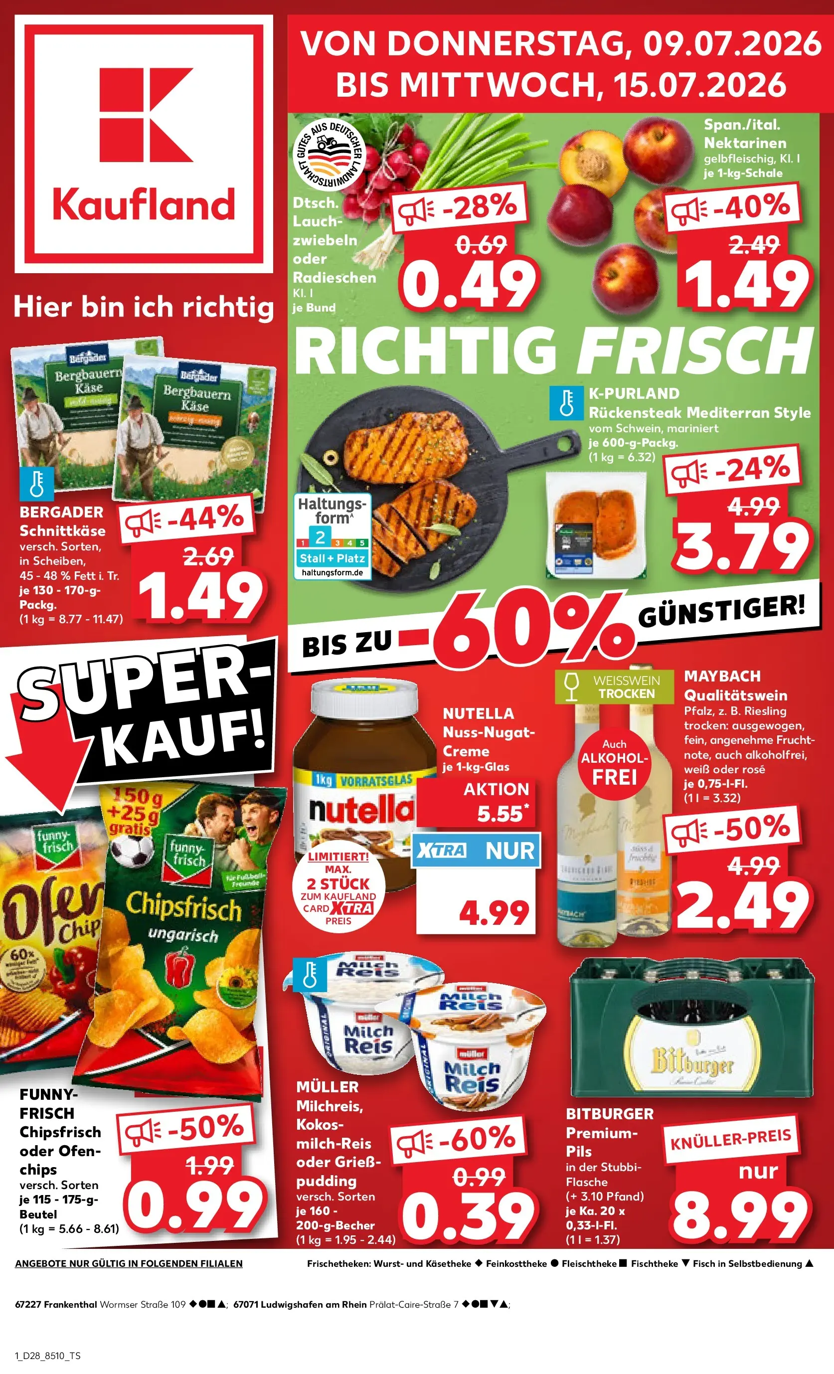 Prospekt Kaufland ab 06.07.2026 » Angebote Online zum Blättern | Seite: 6 | Produkte: Milch, Nektarinen, Pils, Chips