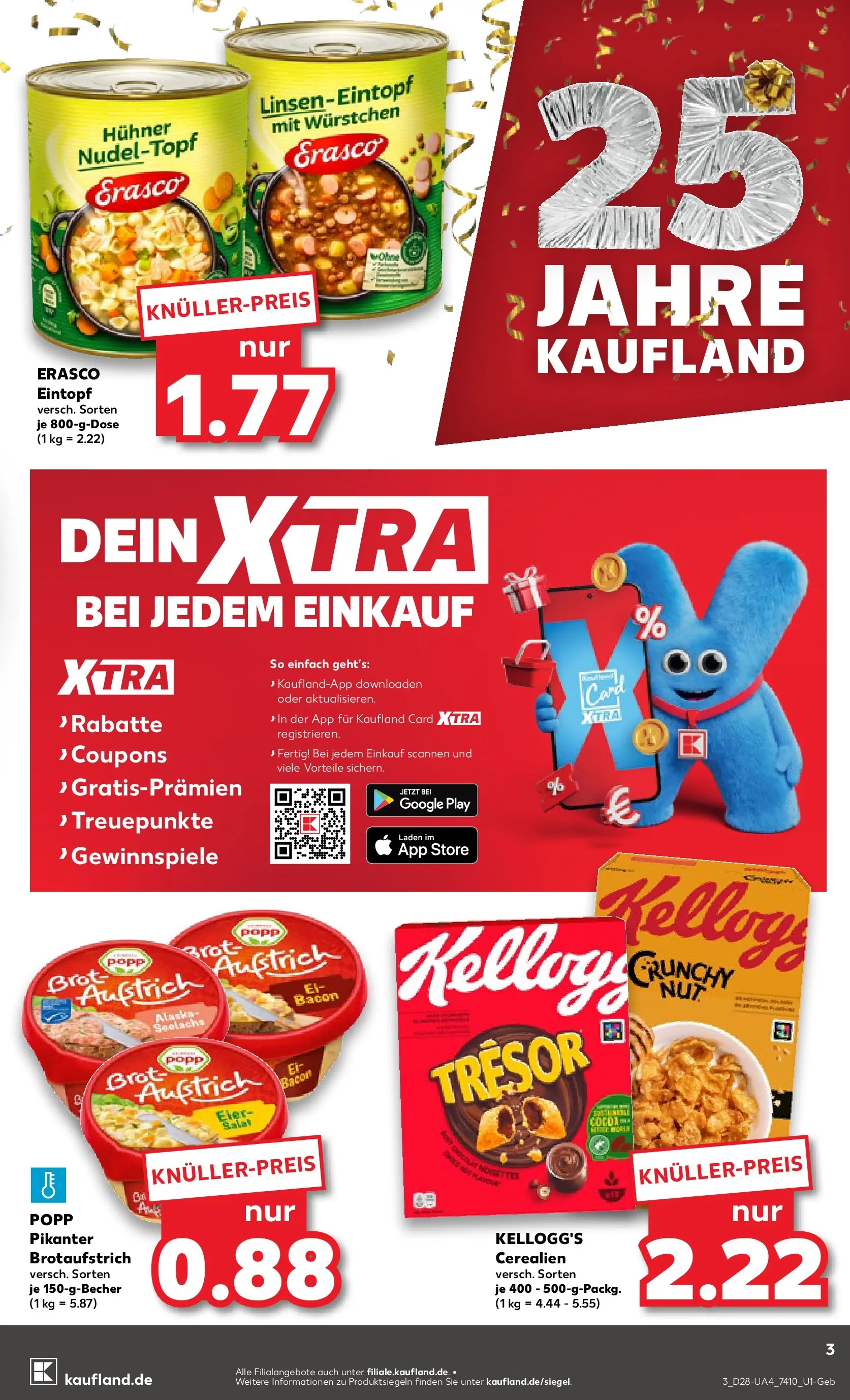 Prospekt Kaufland ab 09.07.2026 » Angebote Online zum Blättern | Seite: 3 | Produkte: Eier, Kellogg's, Erasco, Salat