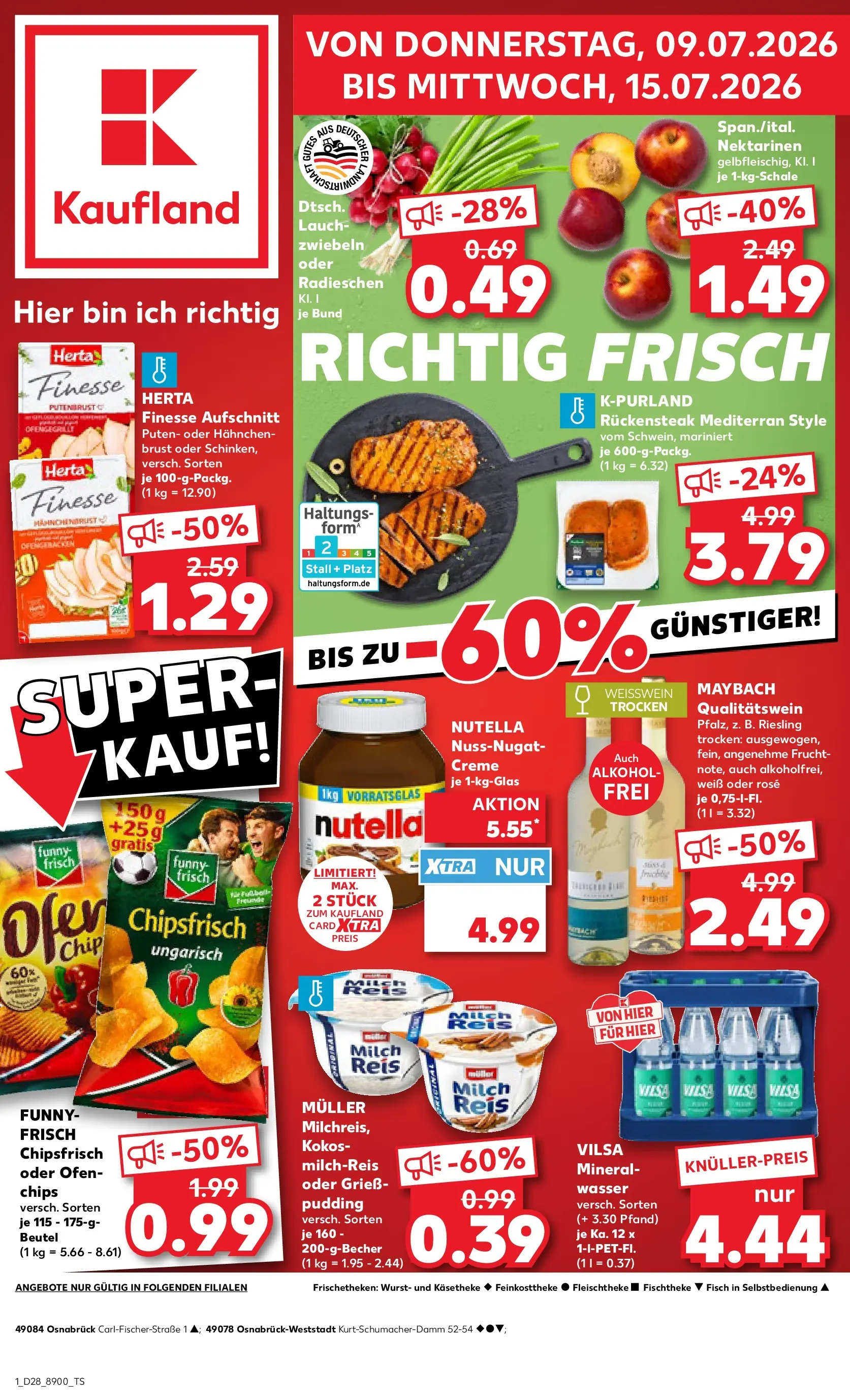 Prospekt Kaufland ab 06.07.2026 » Angebote Online zum Blättern | Seite: 10 | Produkte: Hahnchen, Nektarinen, Pudding, Zwiebeln