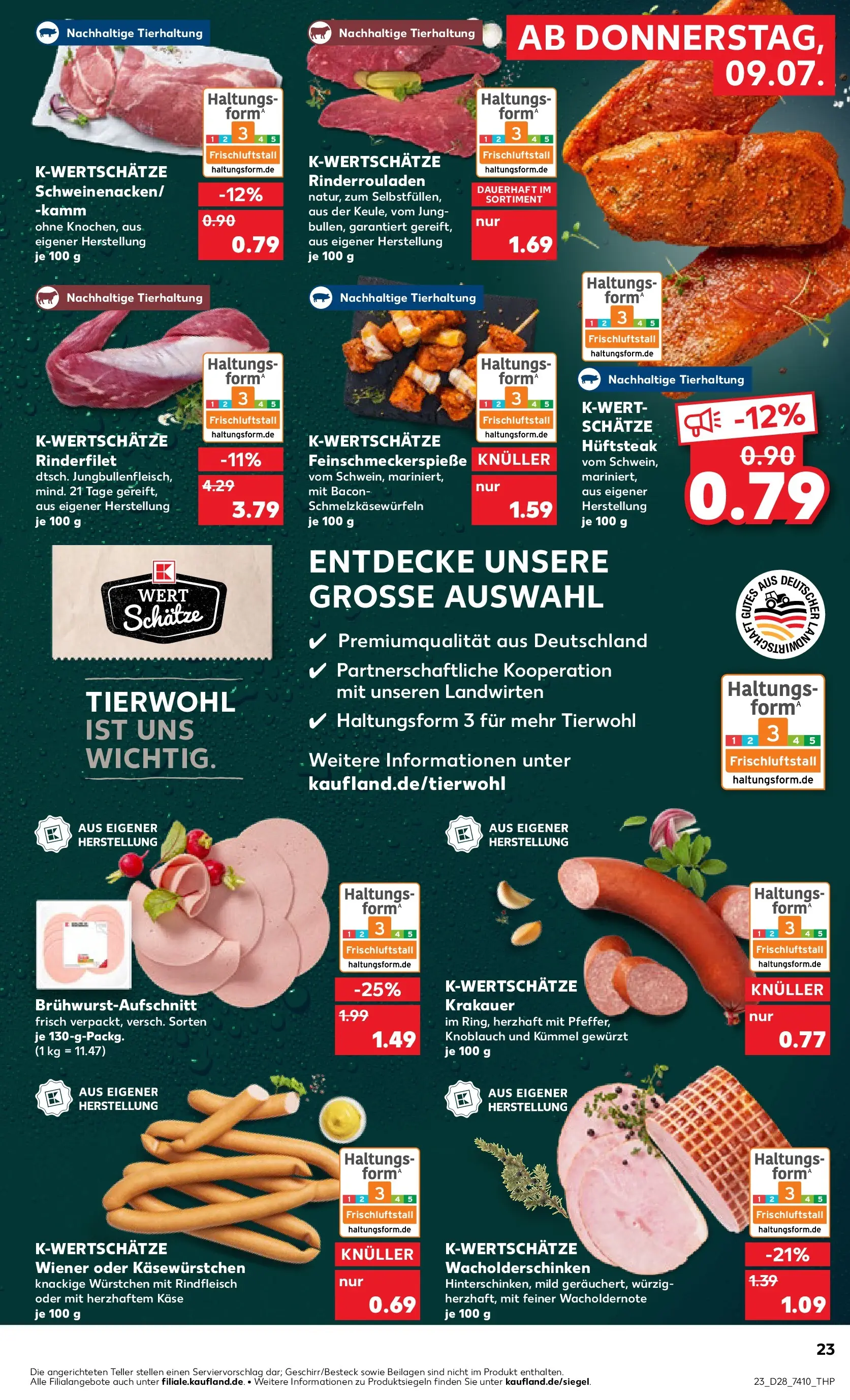 Prospekt Kaufland ab 09.07.2026 » Angebote Online zum Blättern | Seite: 31 | Produkte: Rinderrouladen, Käse, Rinderfilet, Rindfleisch