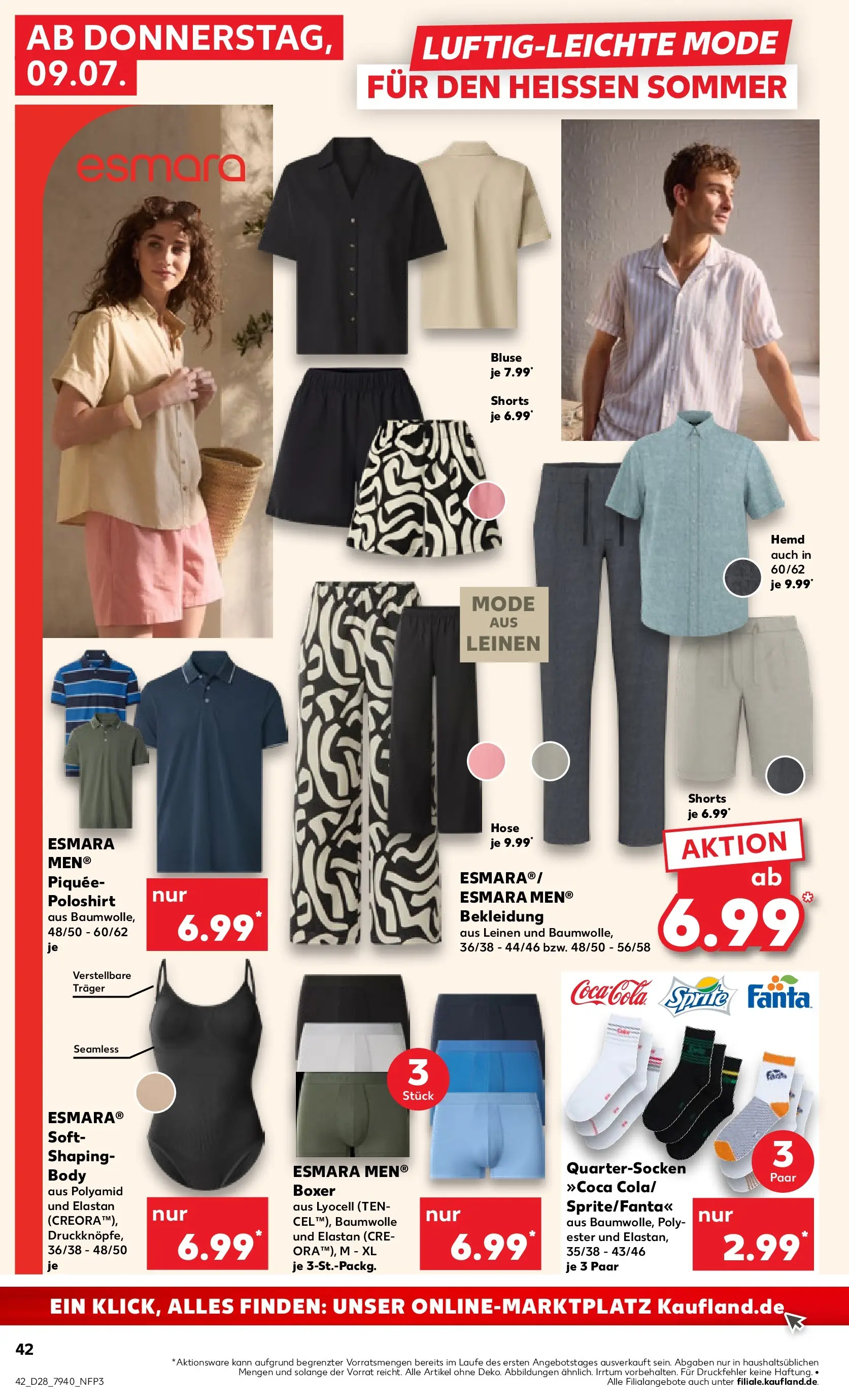 Prospekt Kaufland ab 06.07.2026 » Angebote Online zum Blättern | Seite: 51 | Produkte: Leinen Shorts, Hemd, Bluse, Hose