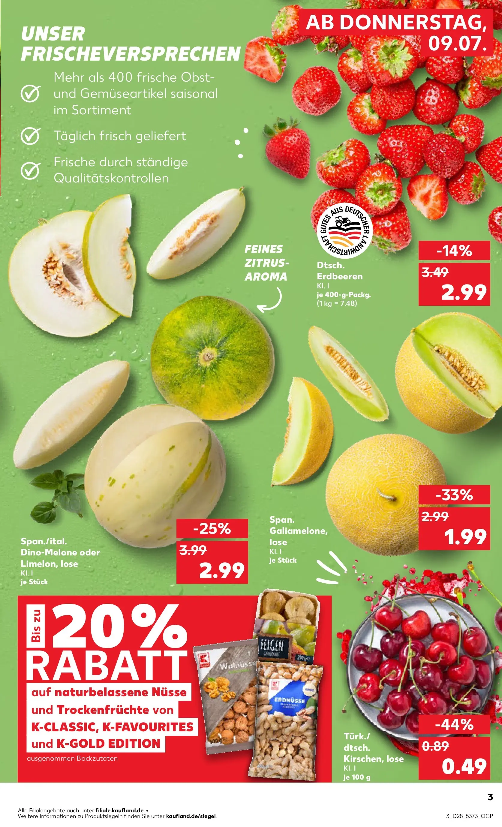 Prospekt Kaufland ab 06.07.2026 » Angebote Online zum Blättern | Seite: 12 | Produkte: Erdnüsse, Obst, Erdbeeren, Nüsse
