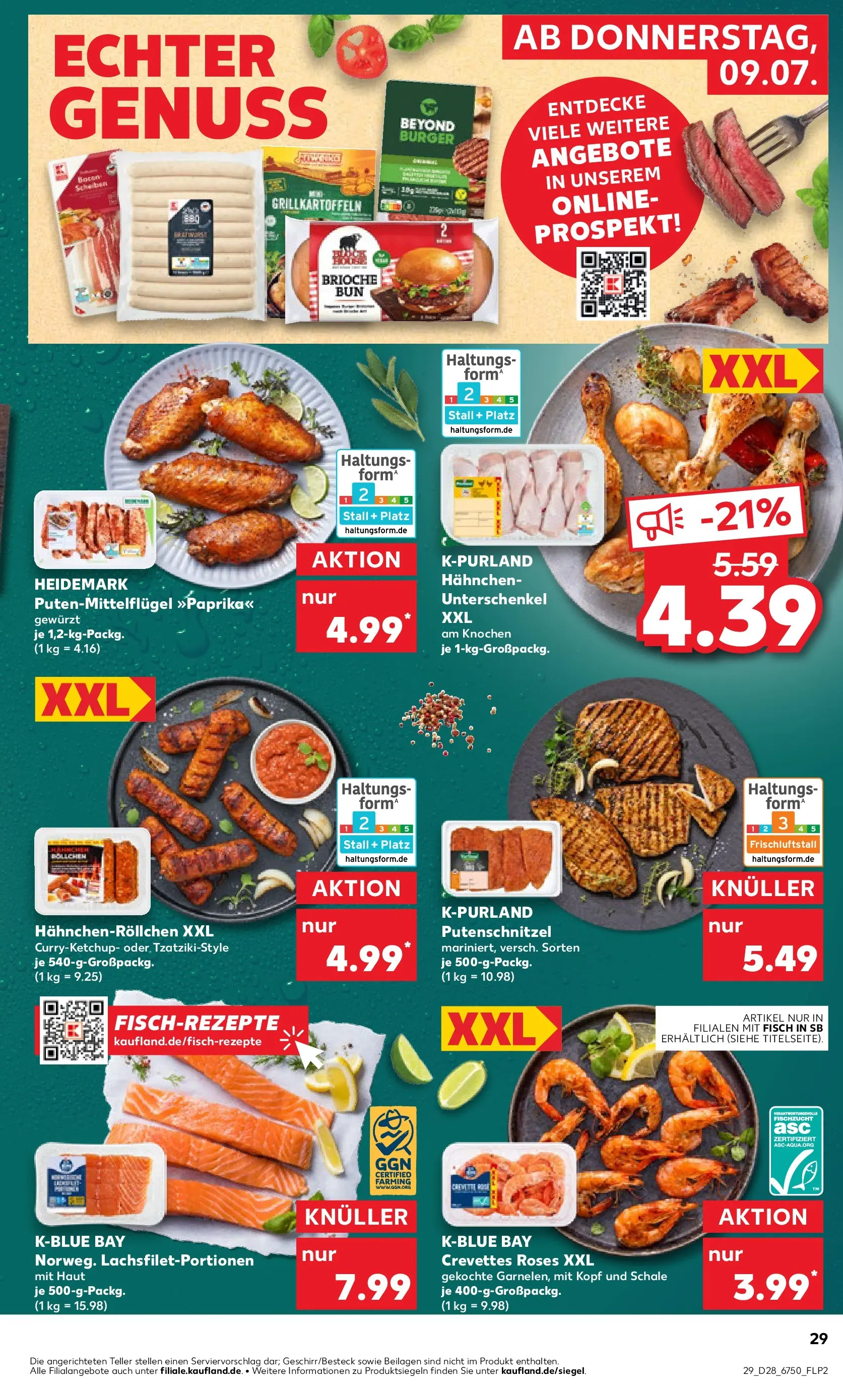 Prospekt Kaufland ab 06.07.2026 ยป Angebote und Werbung Online | Seite: 38 | Produkte: Hahnchen, Burger, Fisch, Putenschnitzel Prospekt Kaufland ab 06.07.2026 ยป Angebote Online zum Blรคttern | Seite: 38 | Produkte: Hahnchen, Burger, Fisch, Putenschnitzel