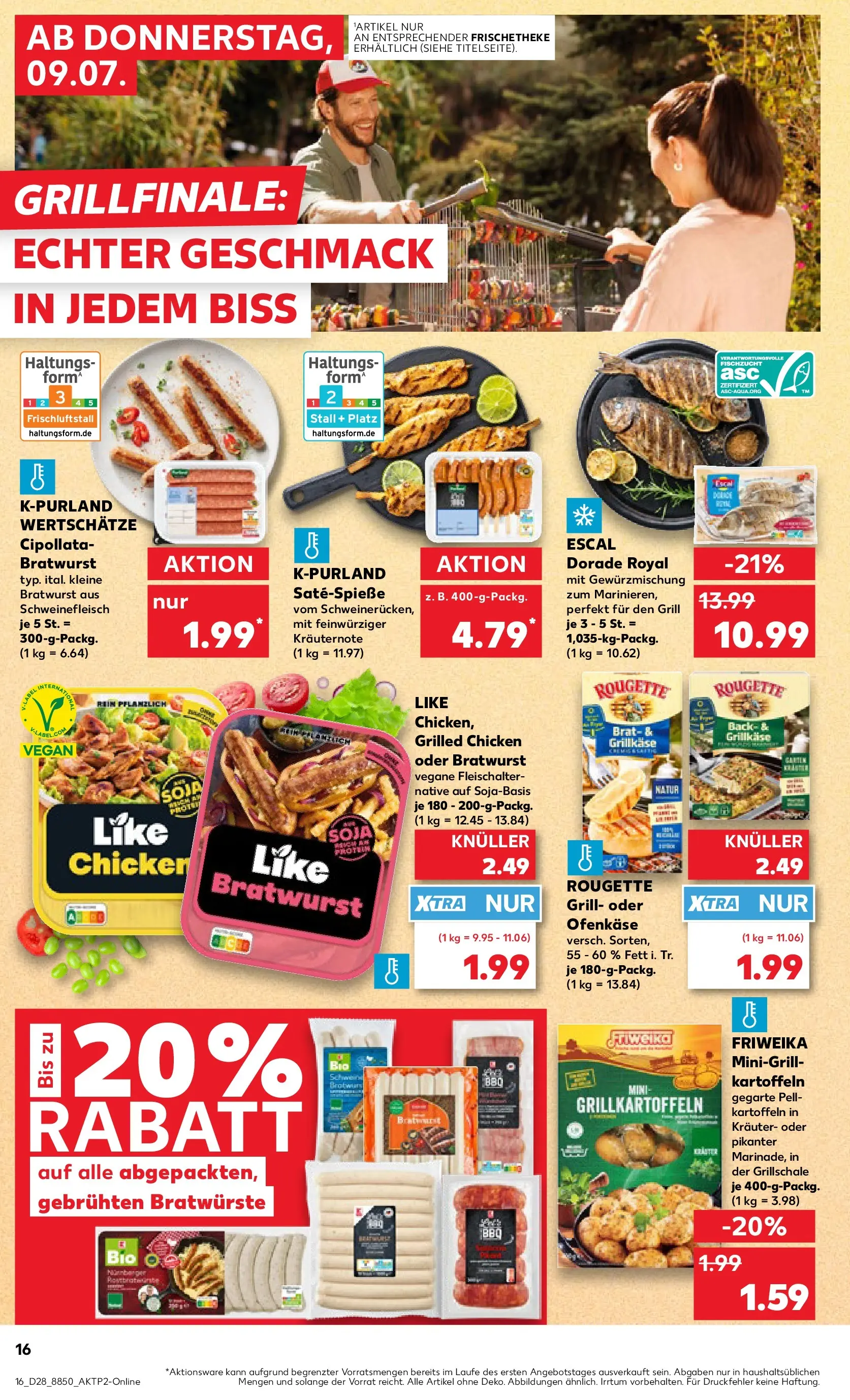 Prospekt Kaufland ab 06.07.2026 » Angebote Online zum Blättern | Seite: 25 | Produkte: Dorade, Bratwurst, Kartoffeln, Schweinefleisch