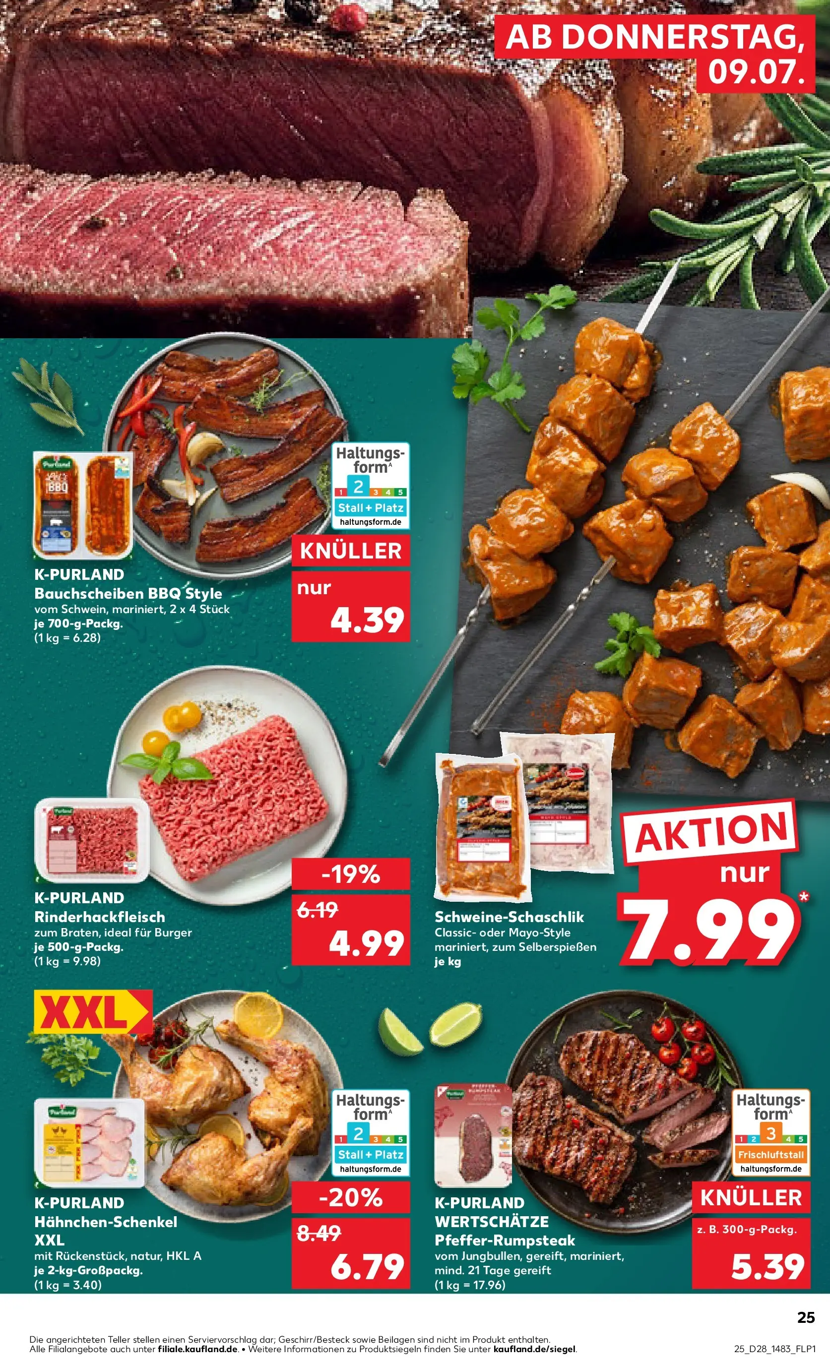 Prospekt Kaufland ab 06.07.2026 » Angebote Online zum Blättern | Seite: 34 | Produkte: Hahnchenschenkel, Burger