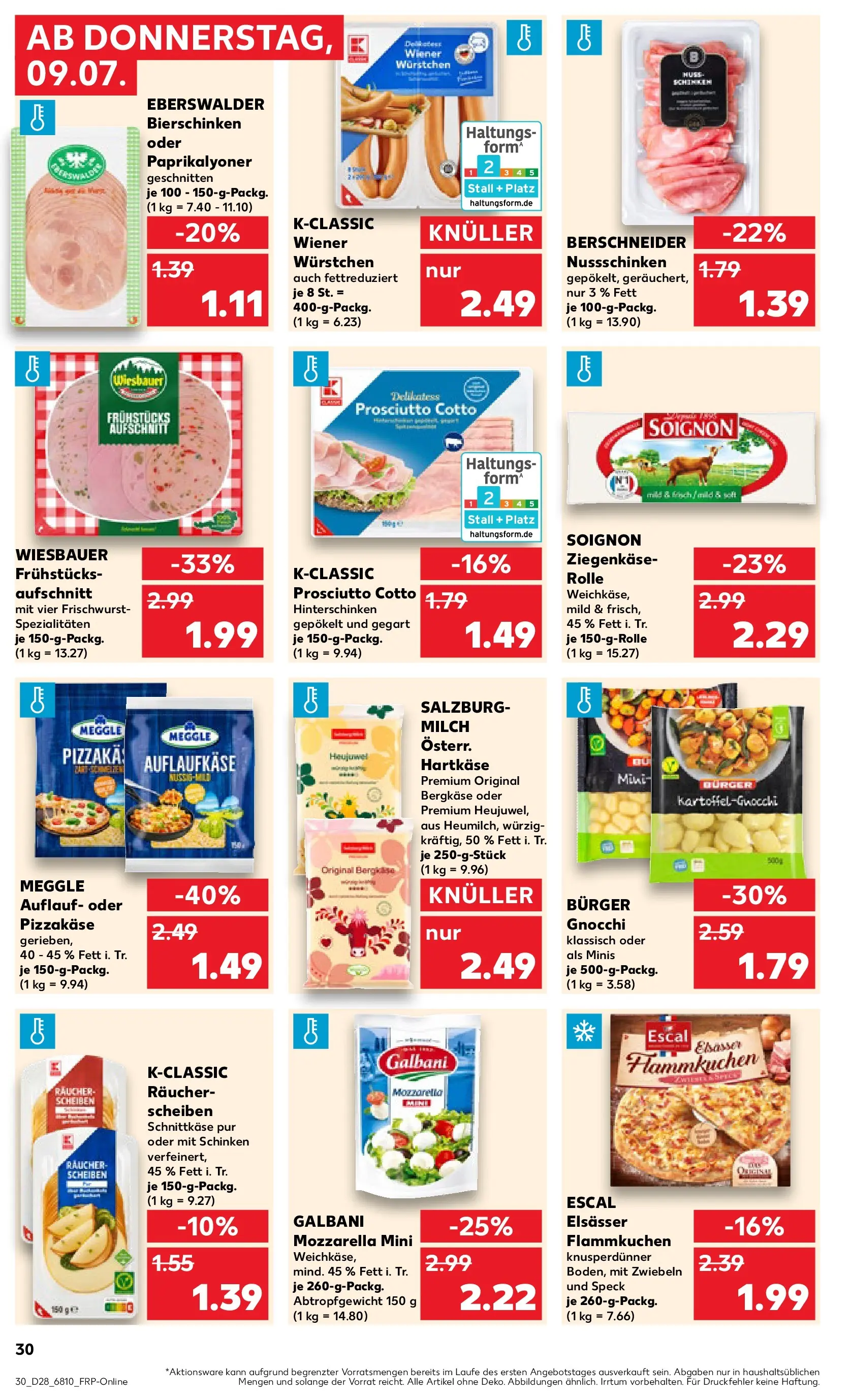 Prospekt Kaufland ab 05.07.2026 » Angebote Online zum Blättern | Seite: 35 | Produkte: Ziegenkäse, Burger, Zwiebeln, Schinken